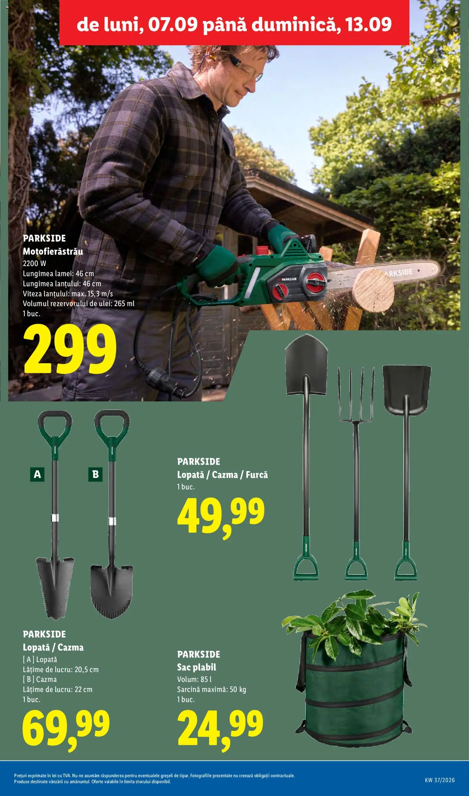 Catalog LIDL 7 - 12 Septembrie 2026 | Pagina 35 | Produse: Furca, Parkside, Sac, Ulei