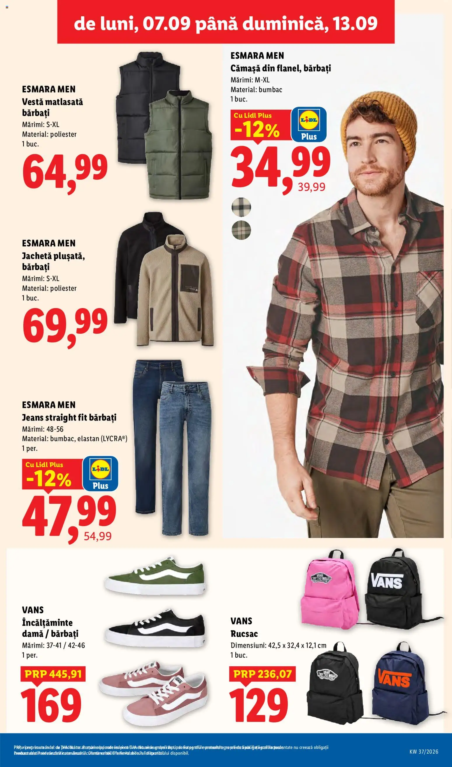 Catalog LIDL 7 - 12 Septembrie 2026 | Pagina 39 | Produse: Jachetă, Incaltaminte, Vestă, Rucsac