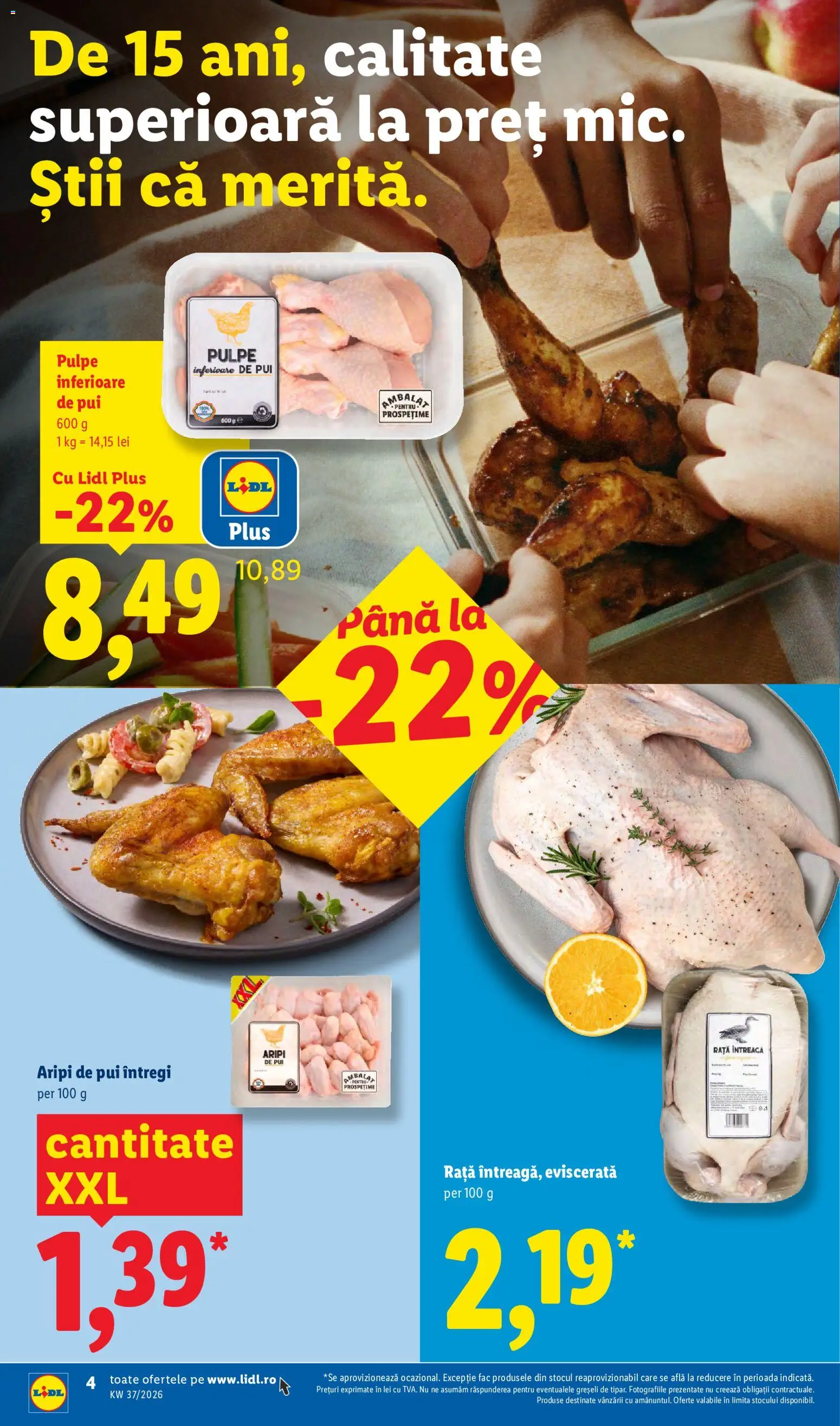 Catalog LIDL 7 - 12 Septembrie 2026 | Pagina 4 | Produse: Pui, Rață, Plus