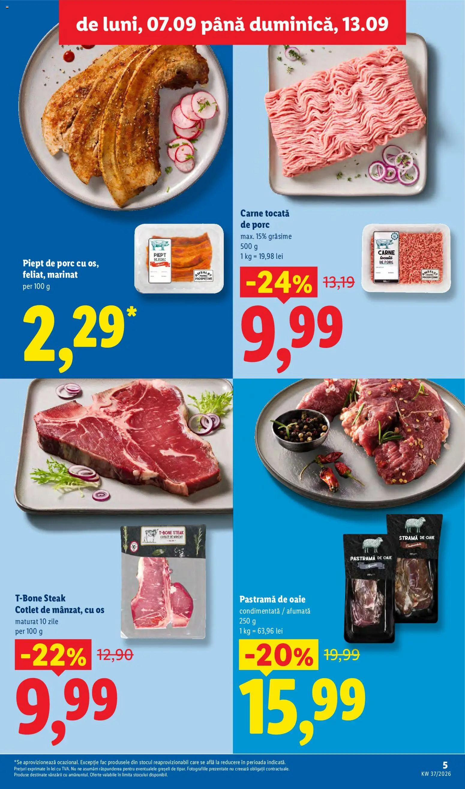 Catalog LIDL 7 - 12 Septembrie 2026 | Pagina 5 | Produse: Cotlet, Piept de Porc, Carne tocată