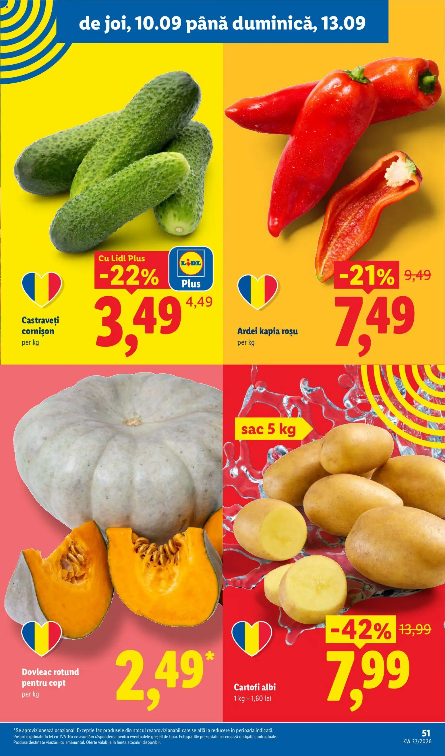 Catalog LIDL 7 - 12 Septembrie 2026 | Pagina 51 | Produse: Dovleac, Ardei, Sac, Castraveți