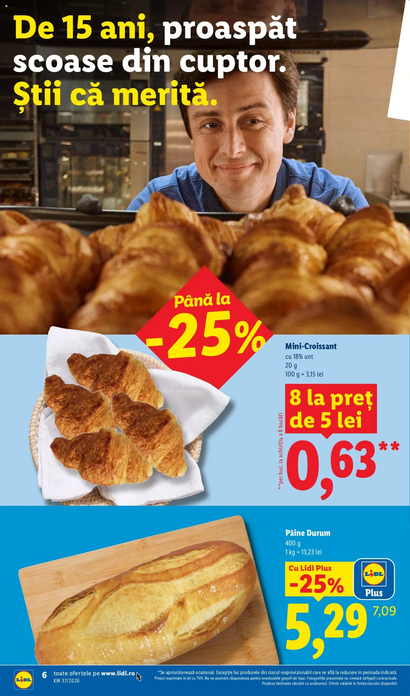 Catalog LIDL 7 - 12 Septembrie 2026 | Pagina 6 | Produse: Croissant, Unt, Pâine, Plus