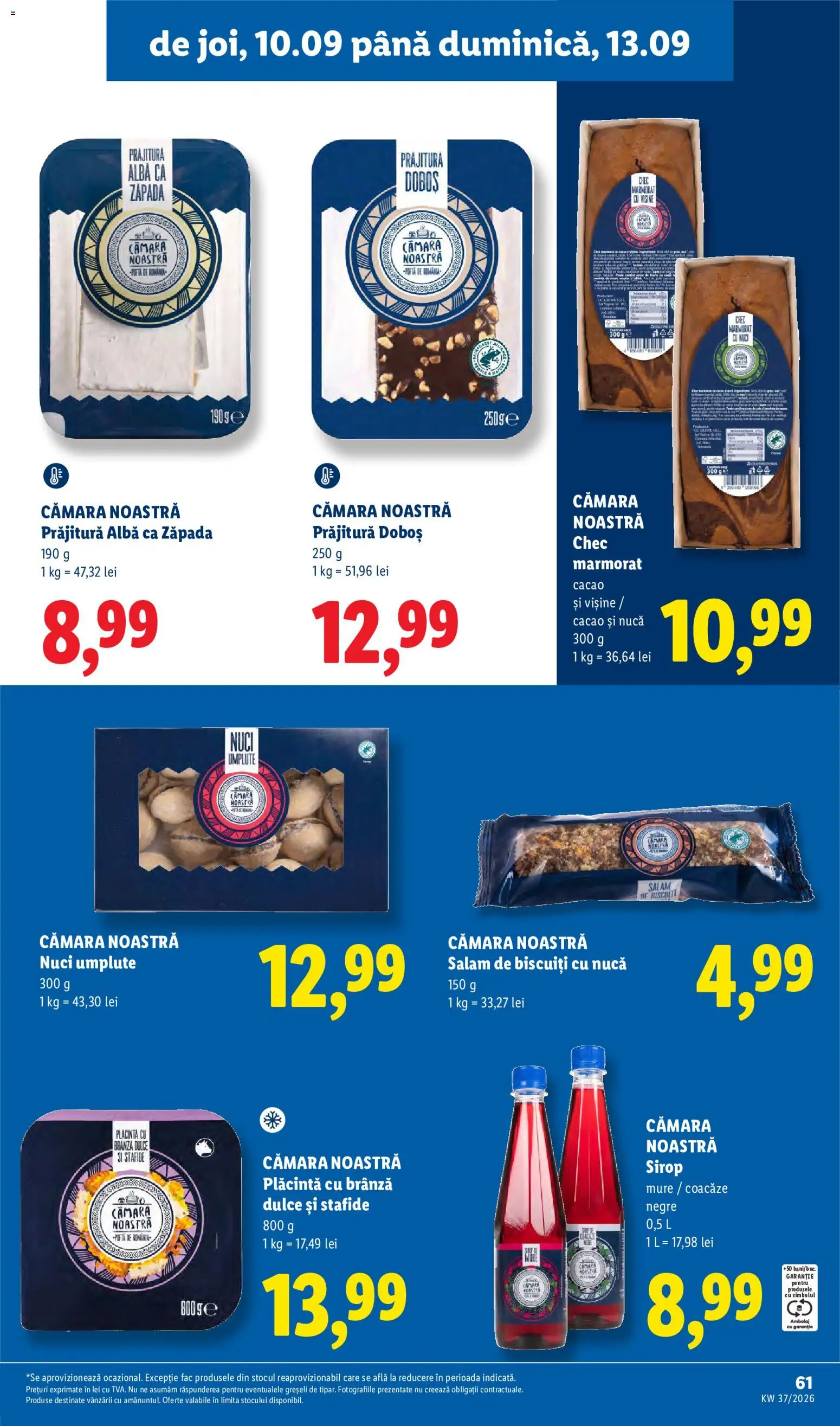 Catalog LIDL 7 - 12 Septembrie 2026 | Pagina 61 | Produse: Prăjitură, Brânză, Cacao, Nuci