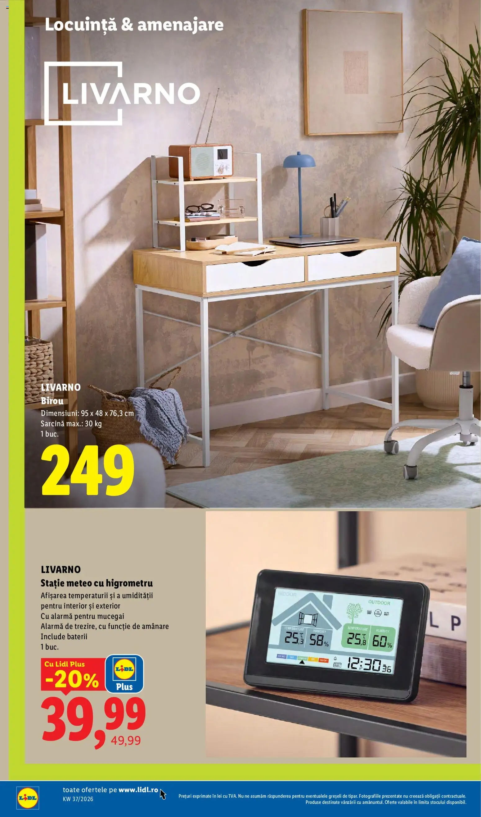 Catalog LIDL 7 - 12 Septembrie 2026 | Pagina 66 | Produse: Meteo, Higrometru, Birou, Plus