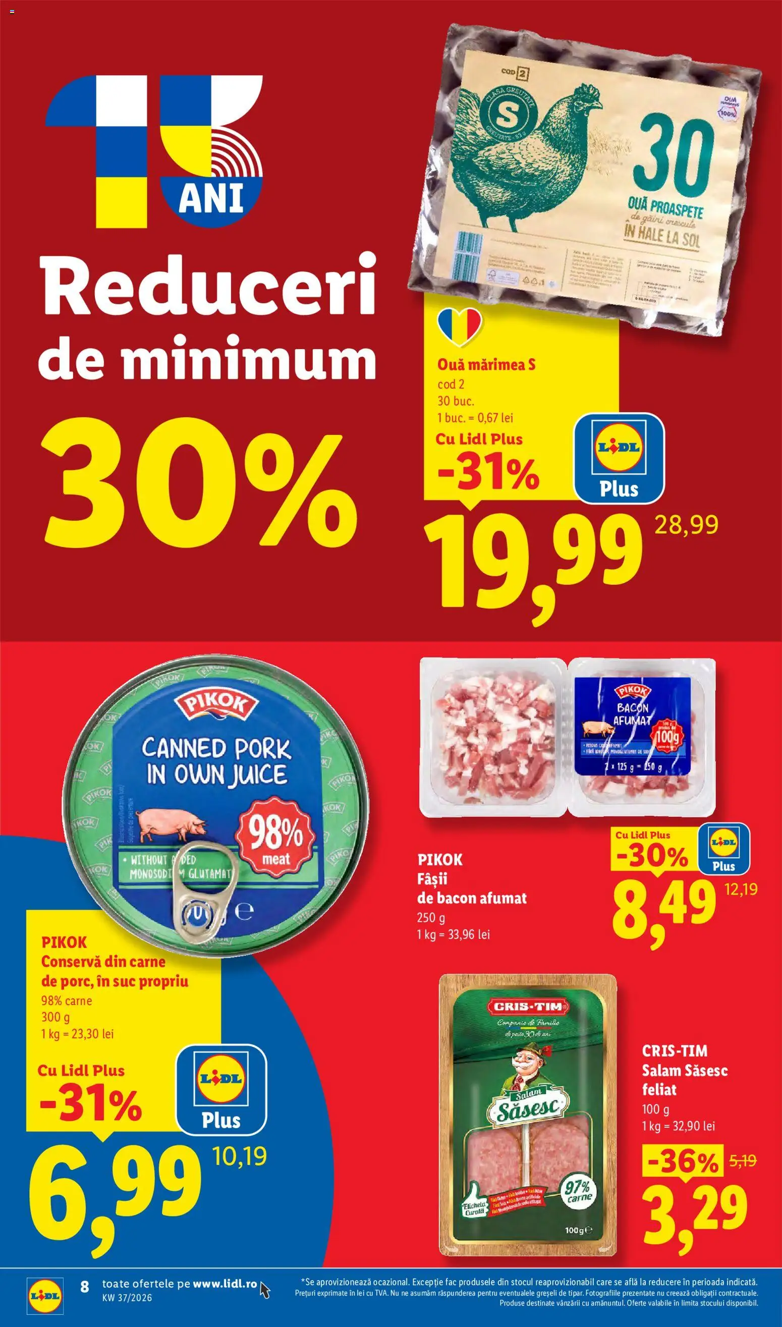 Catalog LIDL 7 - 12 Septembrie 2026 | Pagina 8 | Produse: Ouă, Salam, Suc, Pește