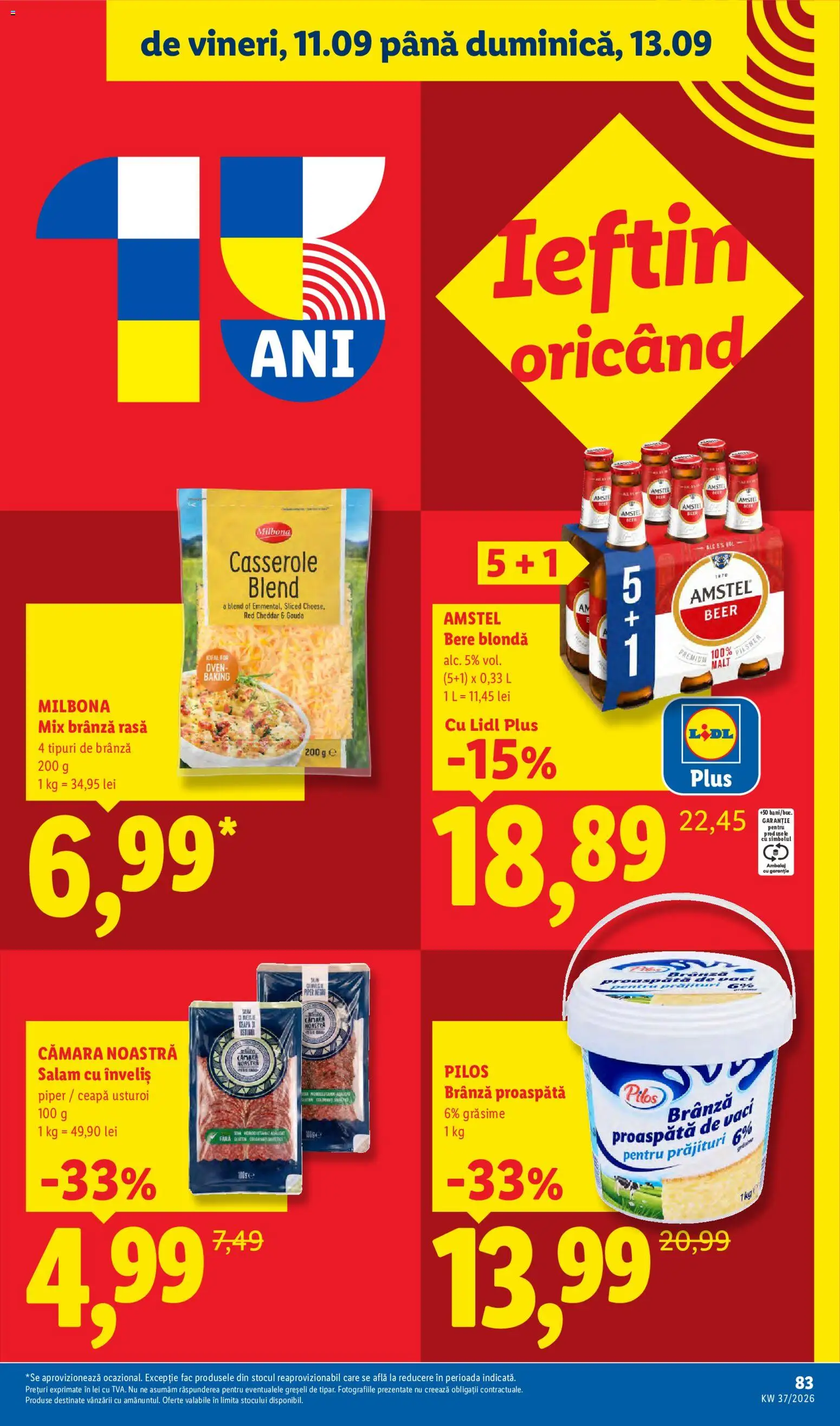 Catalog LIDL 7 - 12 Septembrie 2026 | Pagina 83 | Produse: Branza proaspata, Salam, Ceapă, Usturoi