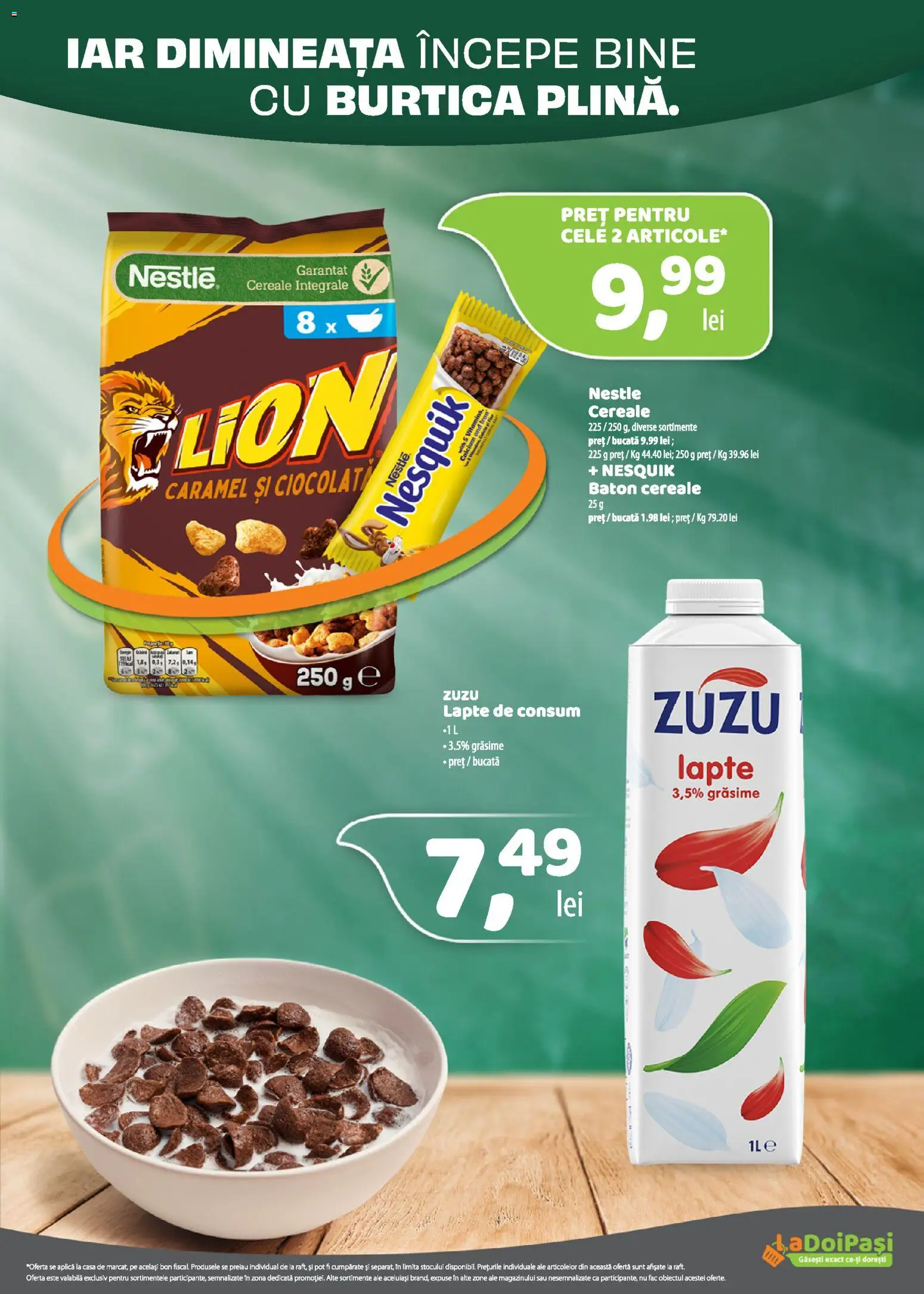 Catalog LaDoiPași 1 - 14 Septembrie 2026 | Pagina 3 | Produse: Aplică, Zuzu, Lapte, Baton cereale