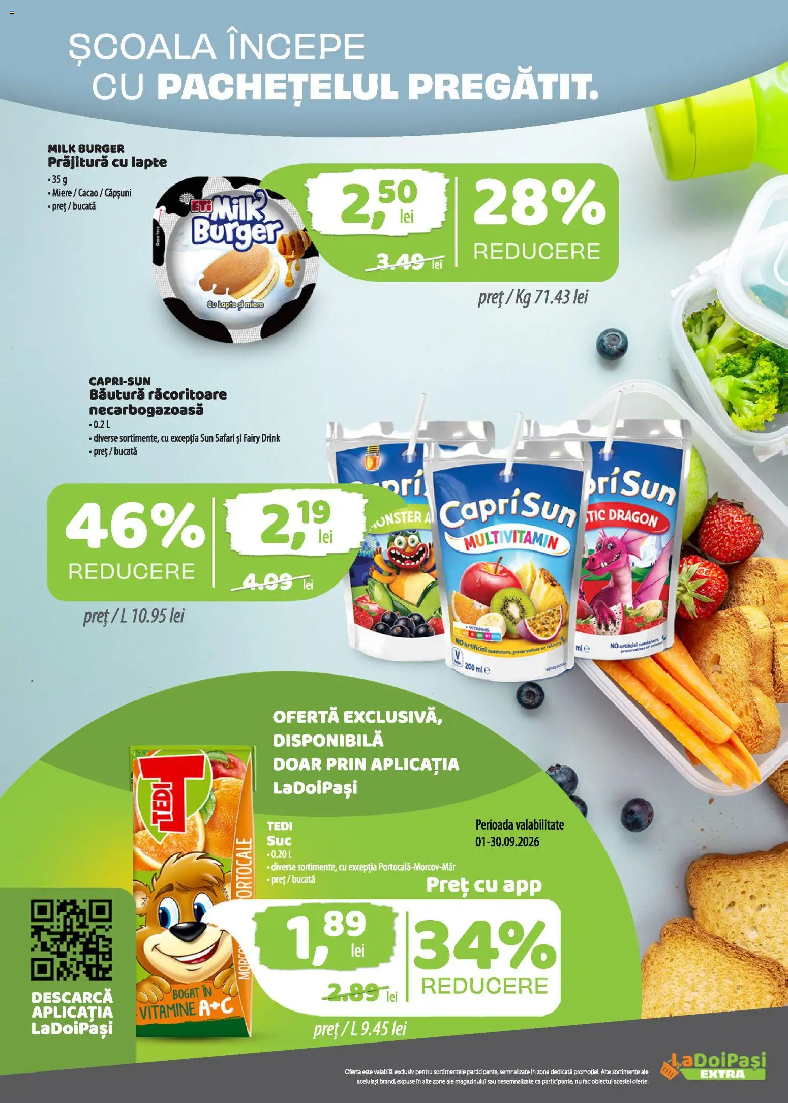 Catalog LaDoiPași 1 - 14 Septembrie 2026 | Pagina 2 | Produse: Miere, Prăjitură, Cacao, Burger