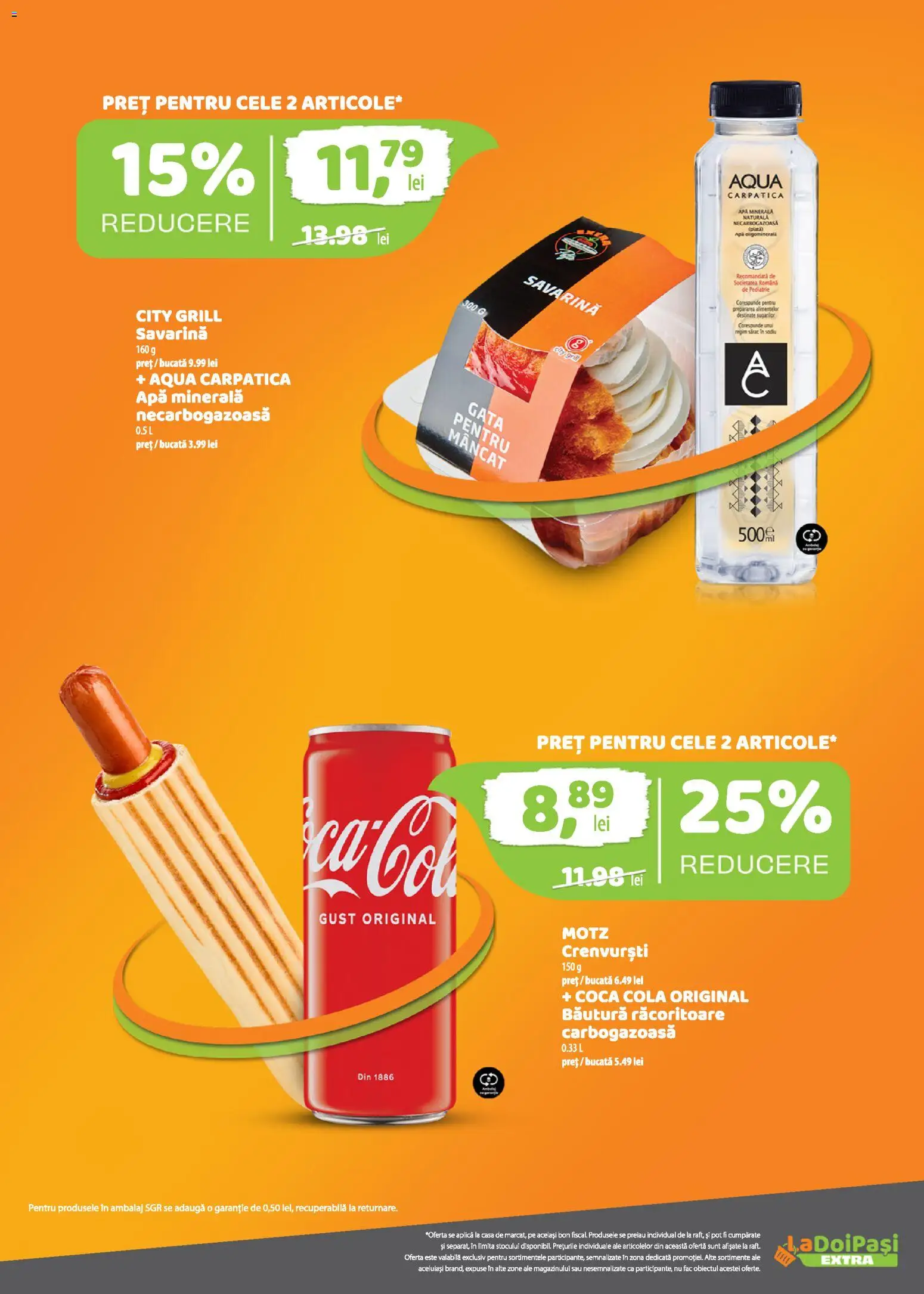 Catalog LaDoiPași 1 - 14 Septembrie 2026 | Pagina 6 | Produse: Bautura racoritoare, Crenvurști, Aqua Carpatica, Coca cola