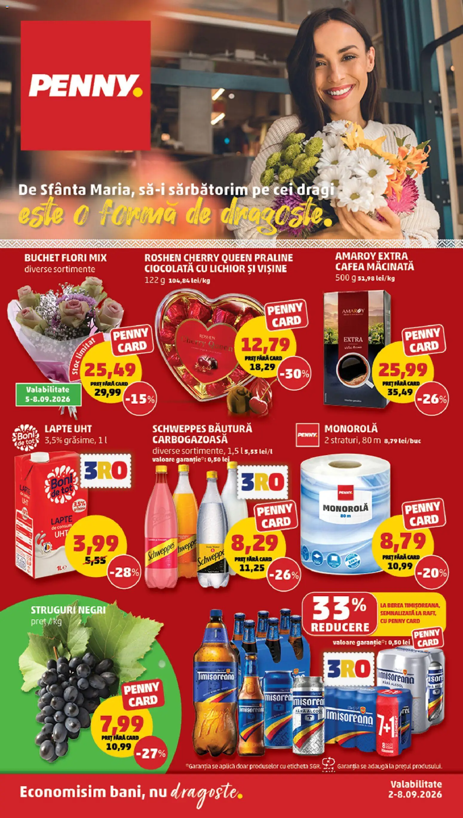 Catalog PENNY Market 2 - 7 Septembrie 2026 | Pagina 1 | Produse: Struguri negri, Schweppes, Praline, Flori