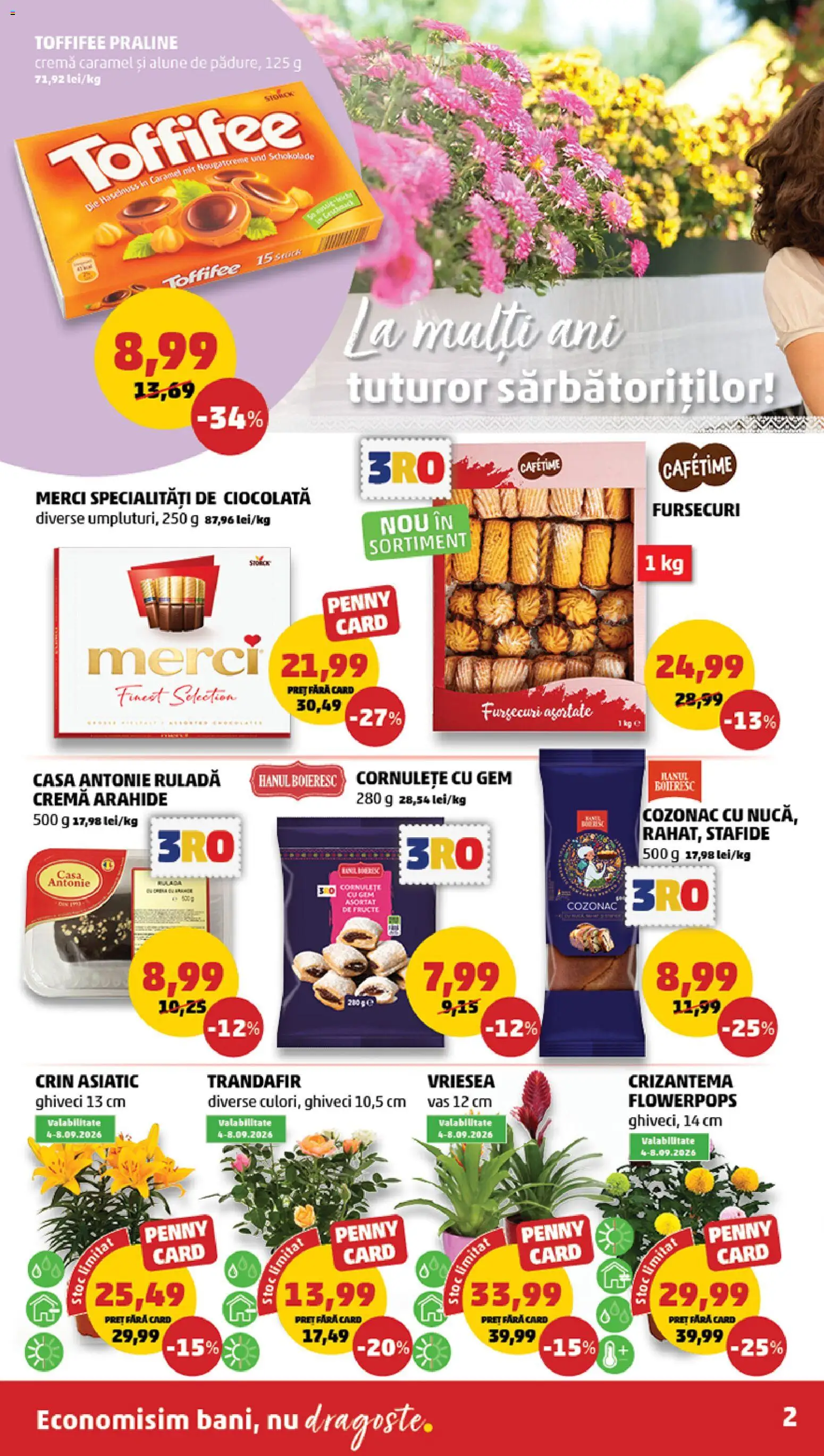 Catalog PENNY Market 2 - 7 Septembrie 2026 | Pagina 2 | Produse: Trandafir, Alune, Ciocolată, Stafide