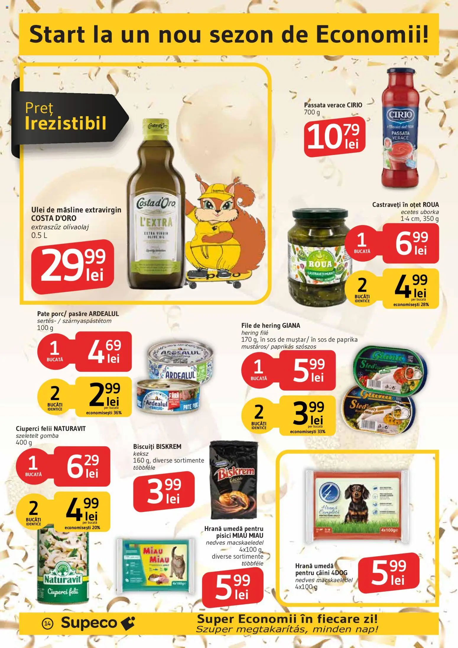 Catalog Supeco 3 - 15 Septembrie 2026 | Pagina 14 | Produse: Ulei de masline extravirgin, Pate, Cirio, Biscuiți