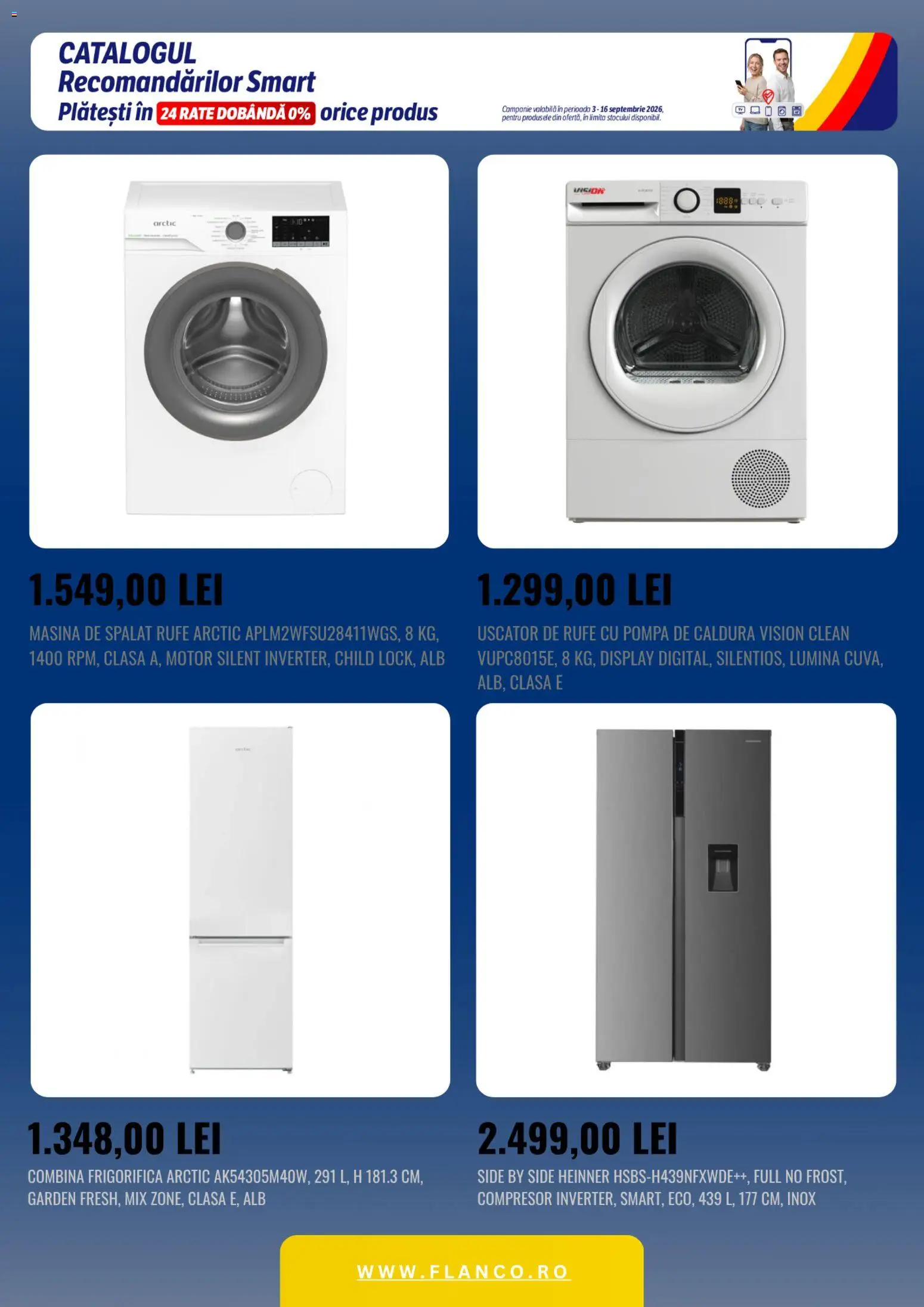 Catalog Flanco 3 - 15 Septembrie 2026 | Pagina 2 | Produse: Lumină, Clean, Uscător, Uscător de Rufe