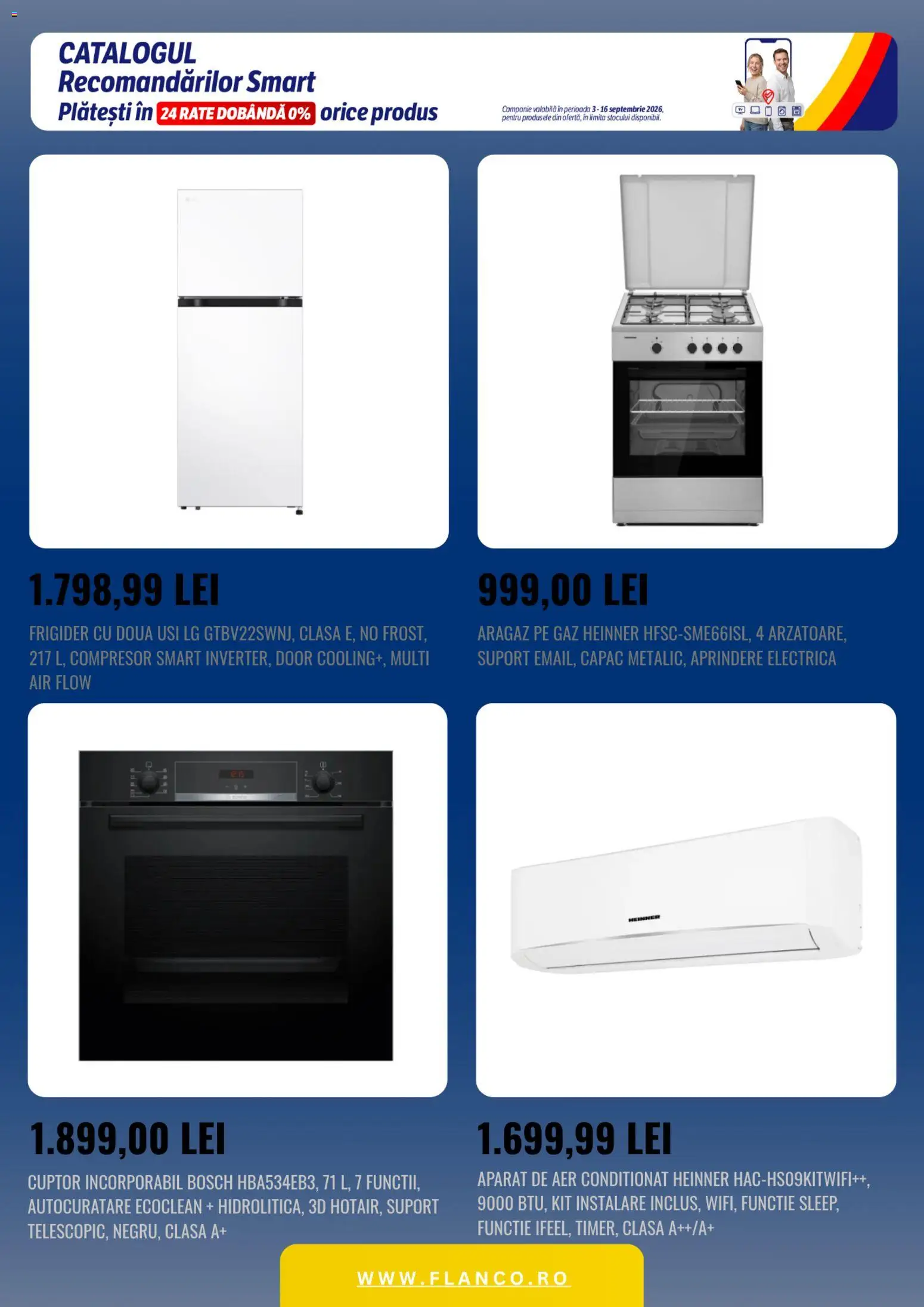 Catalog Flanco 3 - 15 Septembrie 2026 | Pagina 3 | Produse: Electrică, Frigider, Cuptor, Aparat