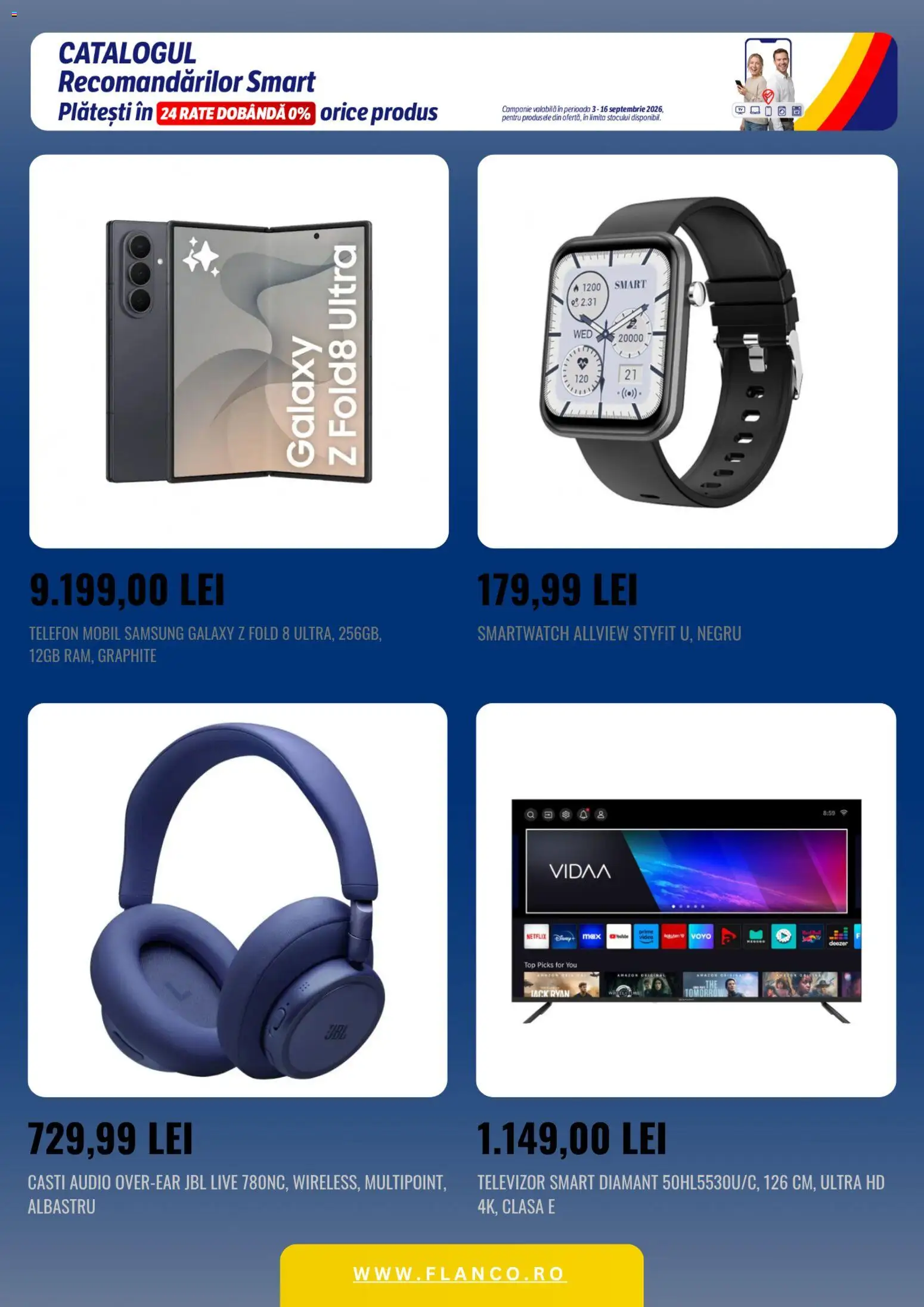Catalog Flanco 3 - 15 Septembrie 2026 | Pagina 4 | Produse: Telefon, Televizor, Căști, Smartwatch