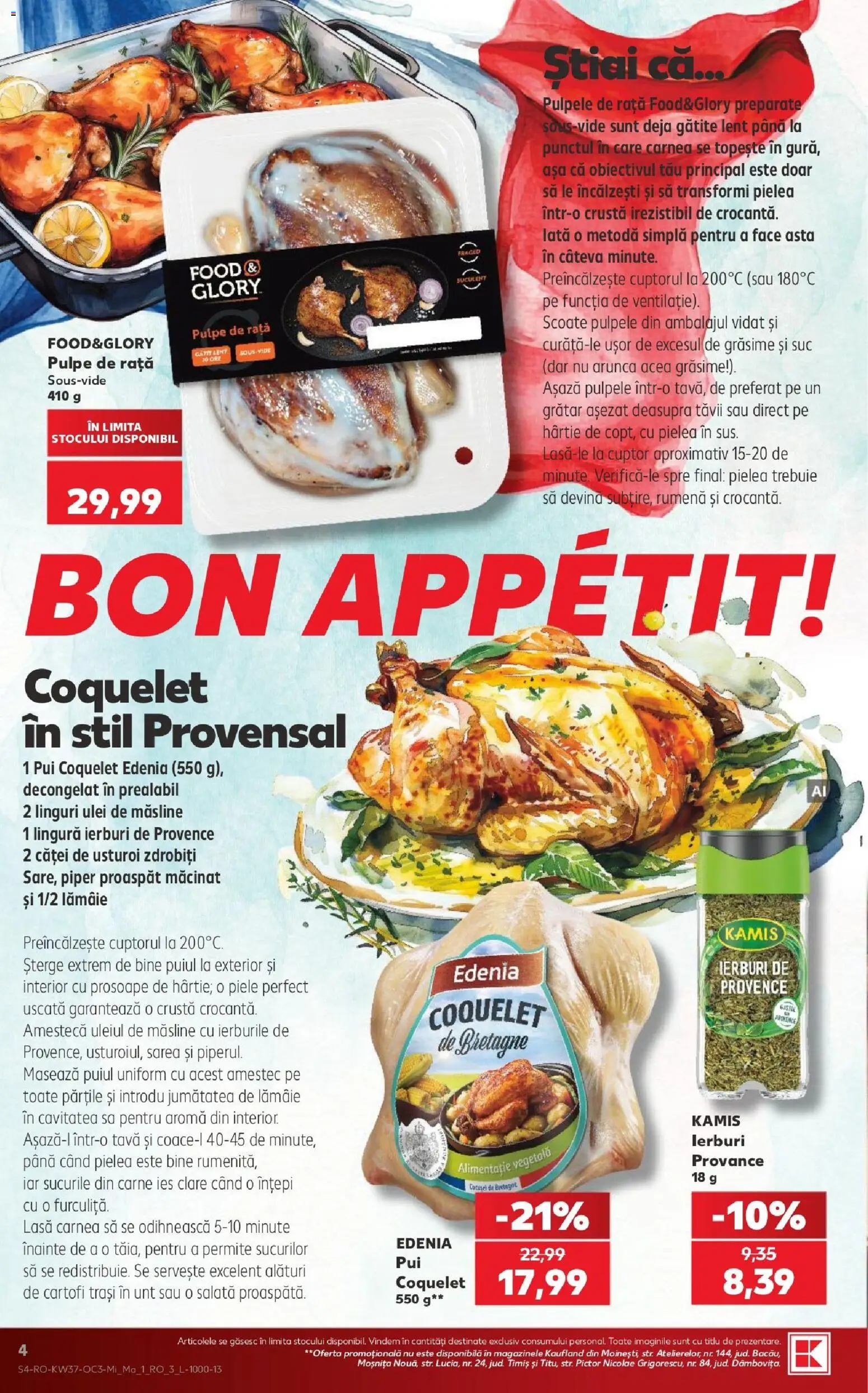 Catalog Kaufland 9 - 14 Septembrie 2026 | Pagina 4 | Produse: Tava, Pui, Unt, Salată