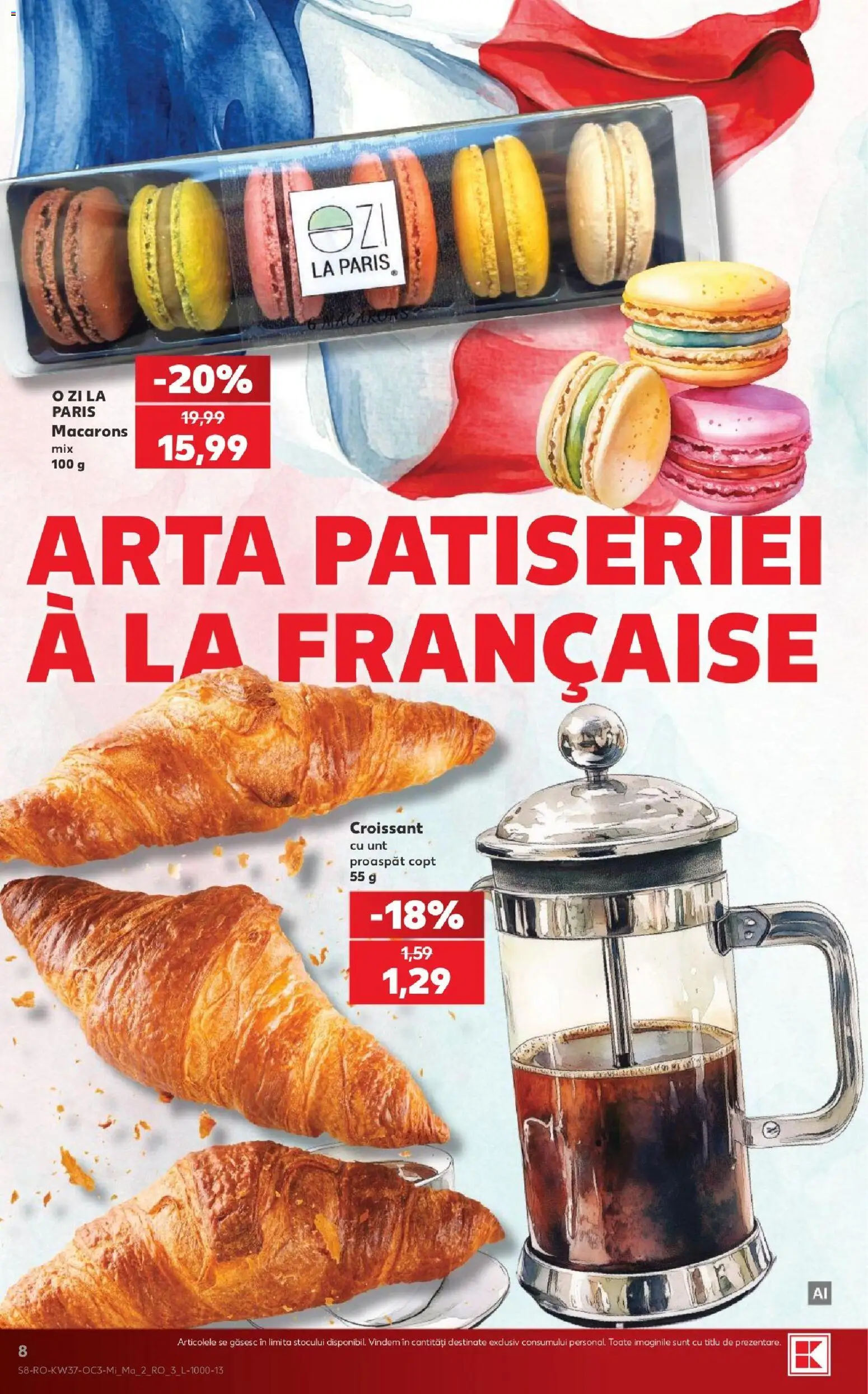 Catalog Kaufland 9 - 14 Septembrie 2026 | Pagina 8 | Produse: Croissant, Unt, Macarons