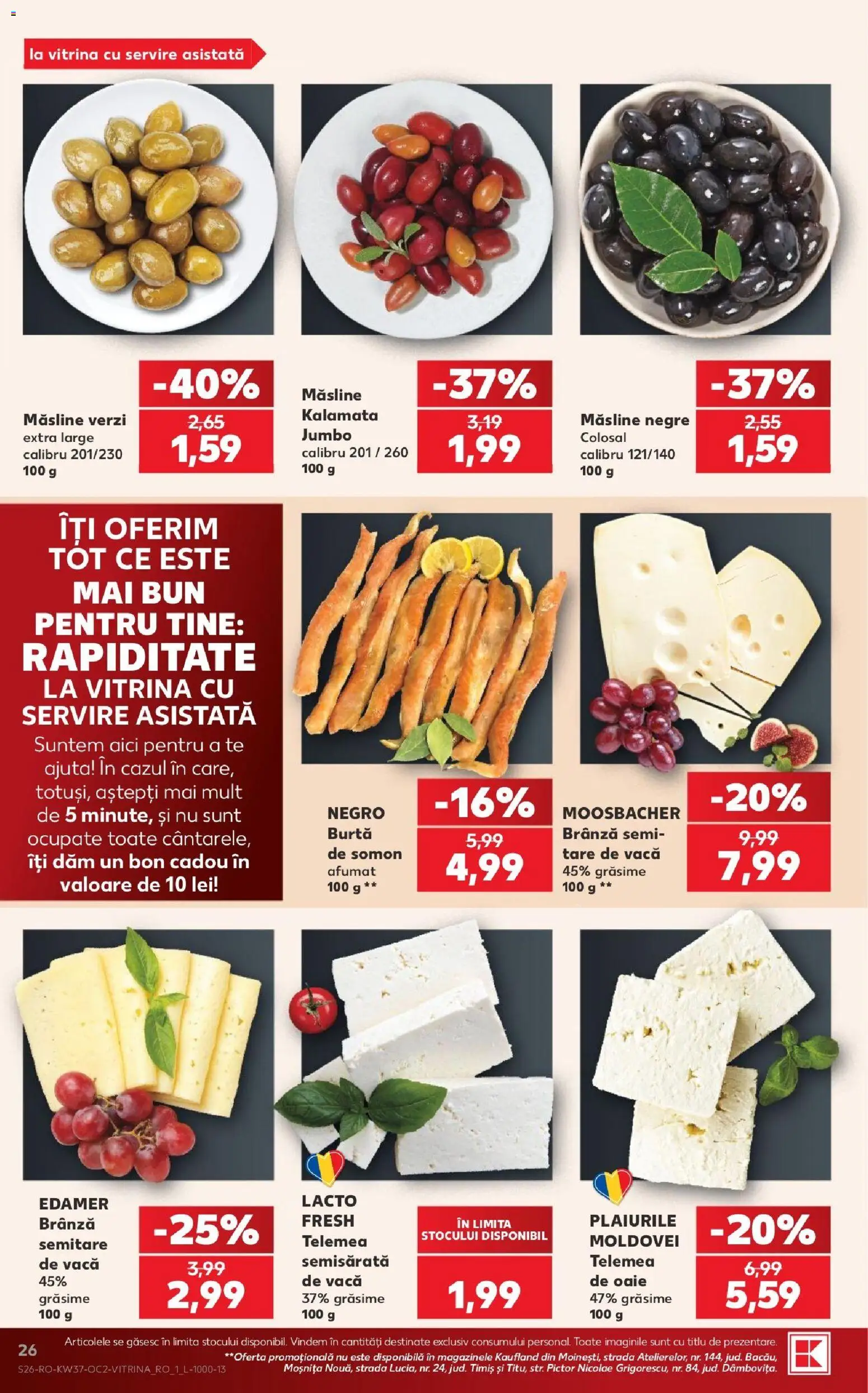 Catalog Kaufland 9 - 14 Septembrie 2026 | Pagina 26 | Produse: Edamer, Vitrină, Măsline, Somon