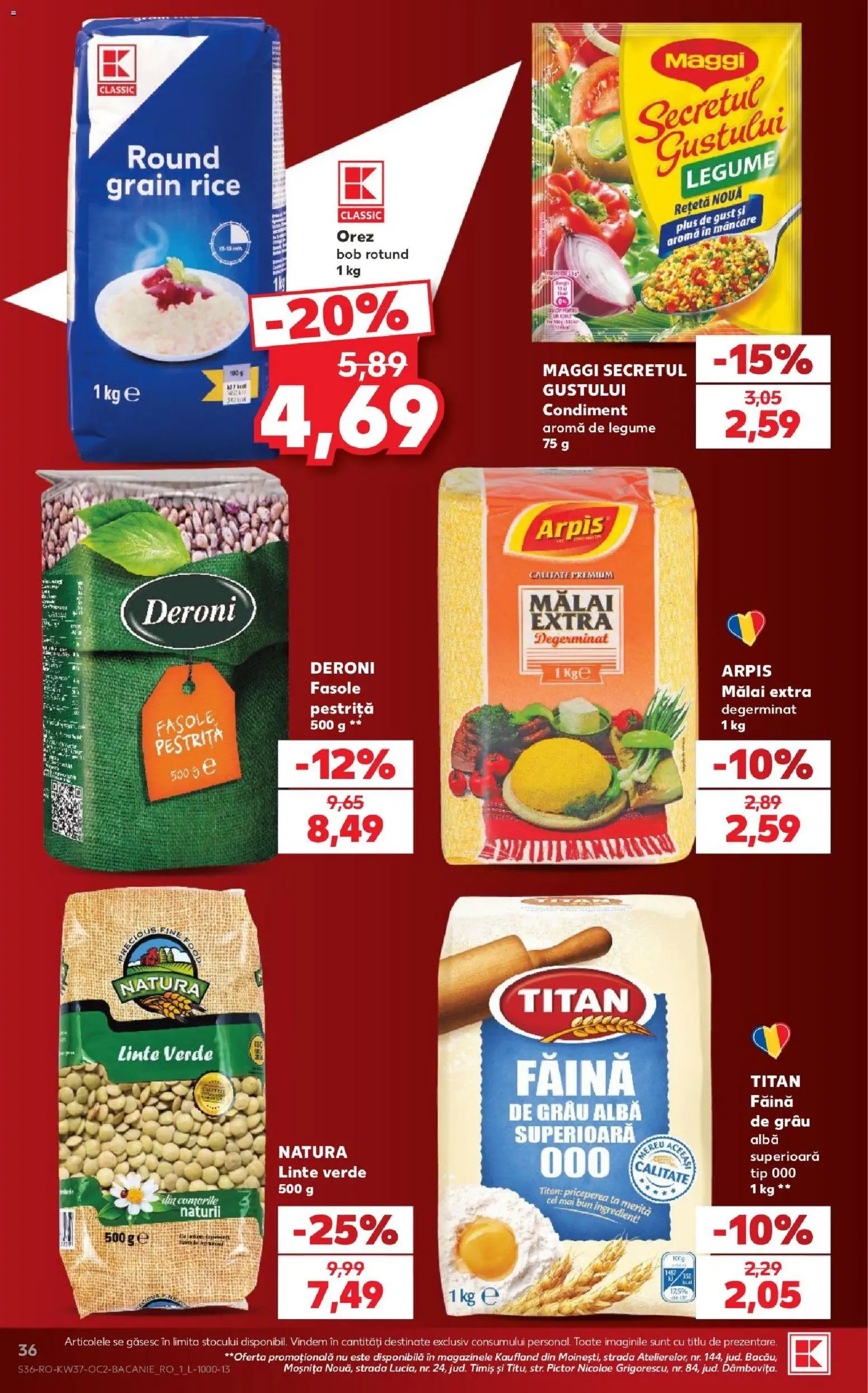 Catalog Kaufland 9 - 14 Septembrie 2026 | Pagina 36 | Produse: Premium, Orez, Mălai, Legume