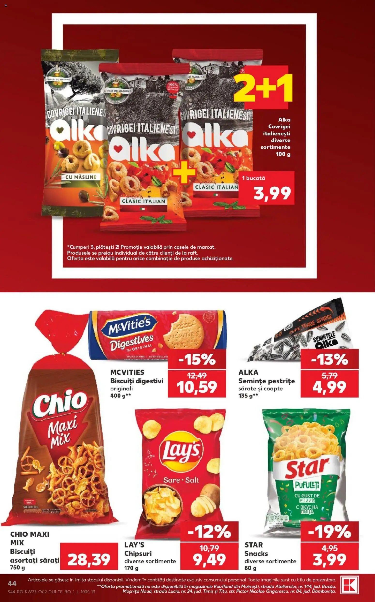 Catalog Kaufland 9 - 14 Septembrie 2026 | Pagina 44 | Produse: Măsline, Covrigei, Pizza, Pufuleți