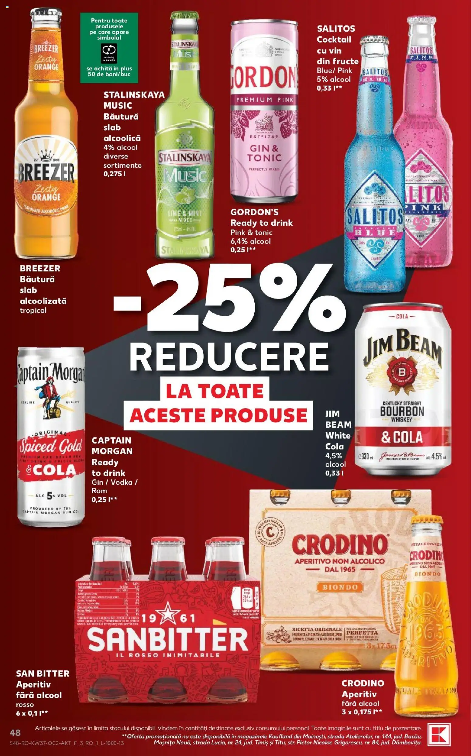 Catalog Kaufland 9 - 14 Septembrie 2026 | Pagina 48 | Produse: Cola, Bourbon, Gin, Vodka
