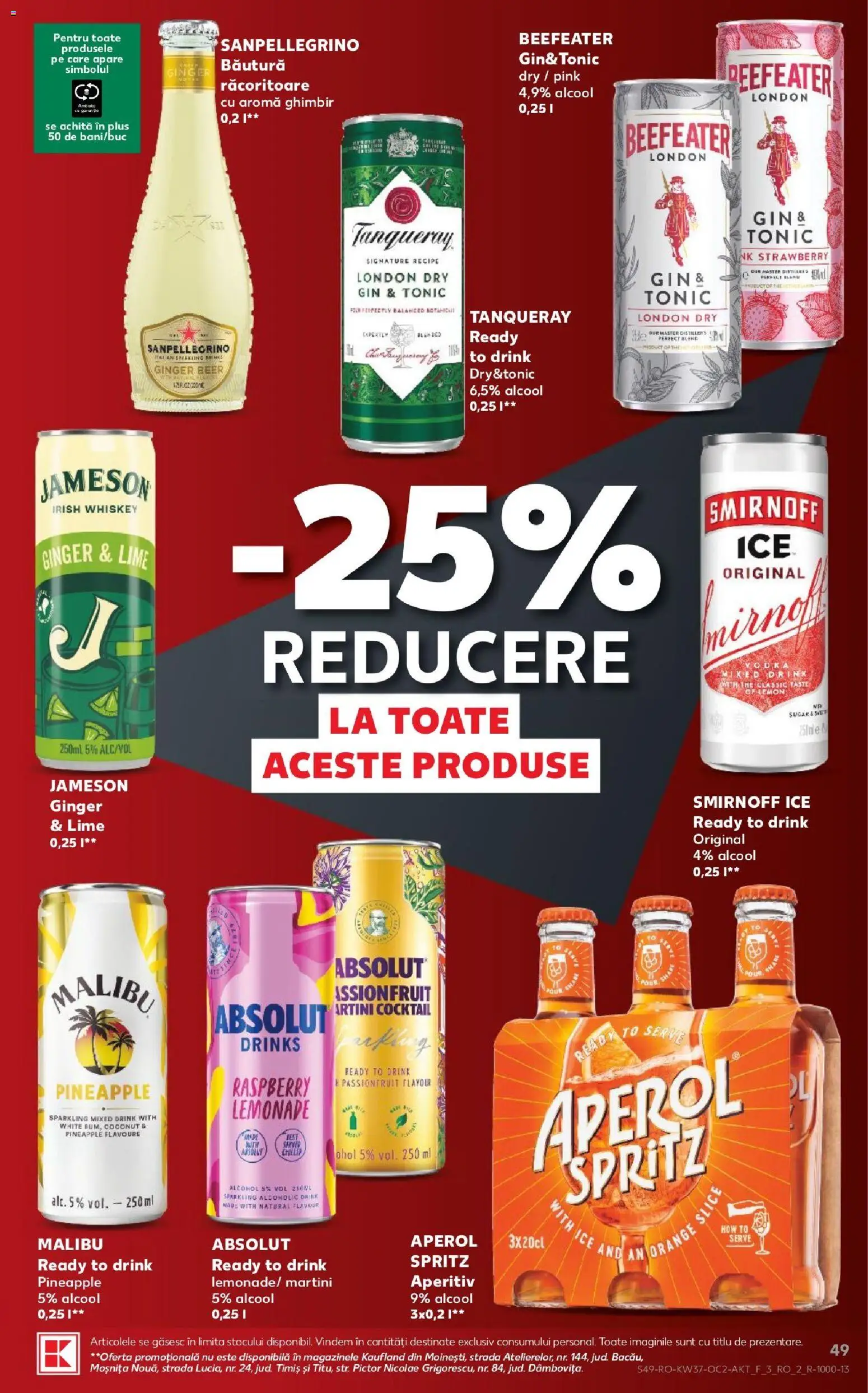 Catalog Kaufland 9 - 14 Septembrie 2026 | Pagina 49 | Produse: Lime, Malibu, Martini, Gin