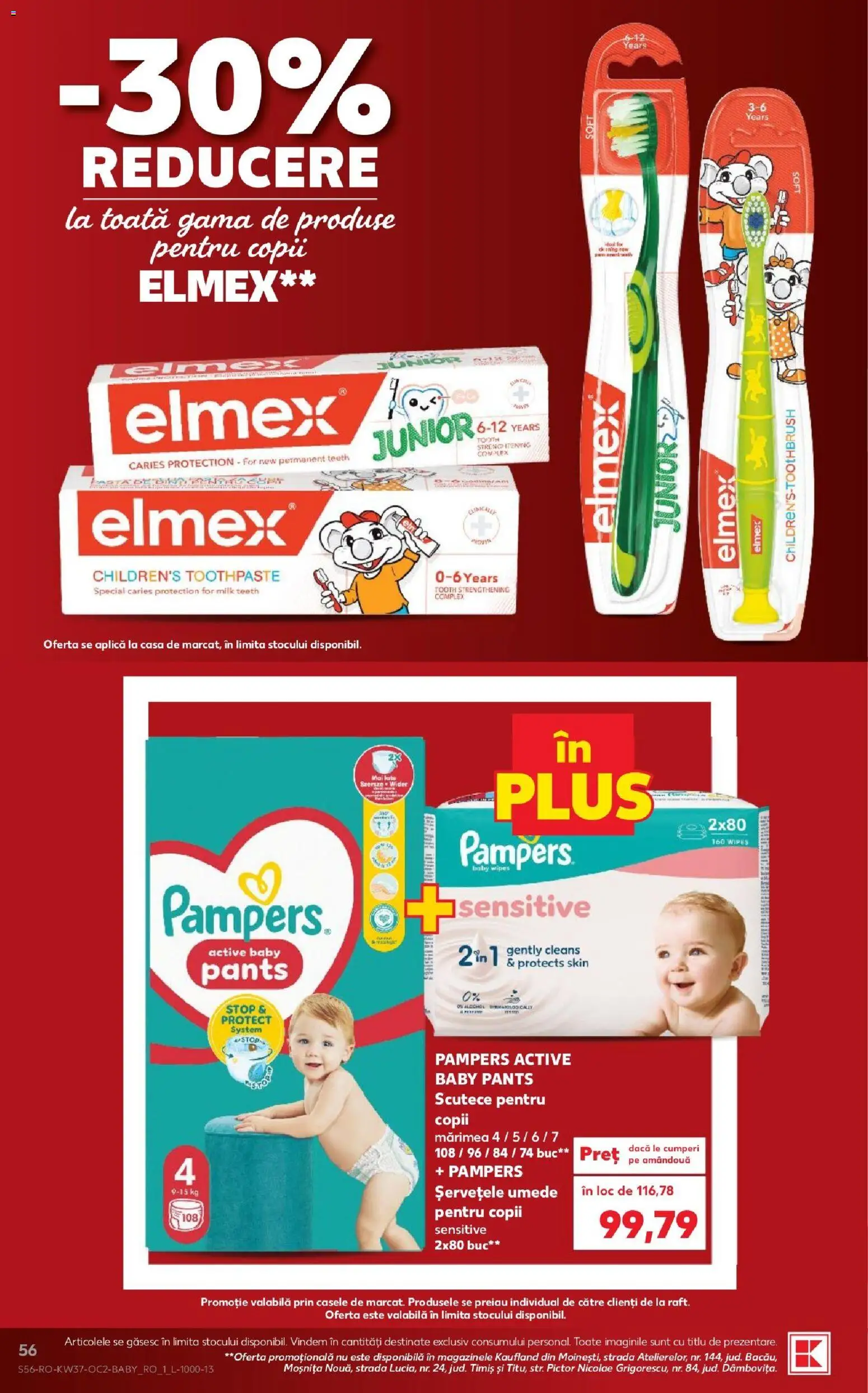 Catalog Kaufland 9 - 14 Septembrie 2026 | Pagina 56 | Produse: Pampers, Scutece pentru copii, Aplică, Active