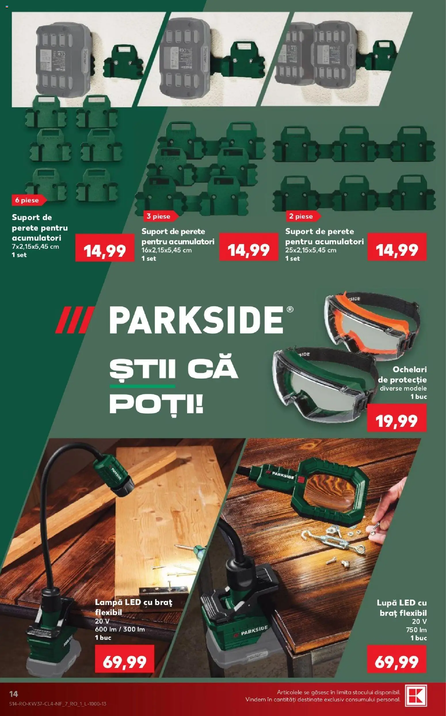 Catalog Kaufland 9 - 14 Septembrie 2026 | Pagina 14 | Produse: Ochelari, Parkside, LED, Lampa led