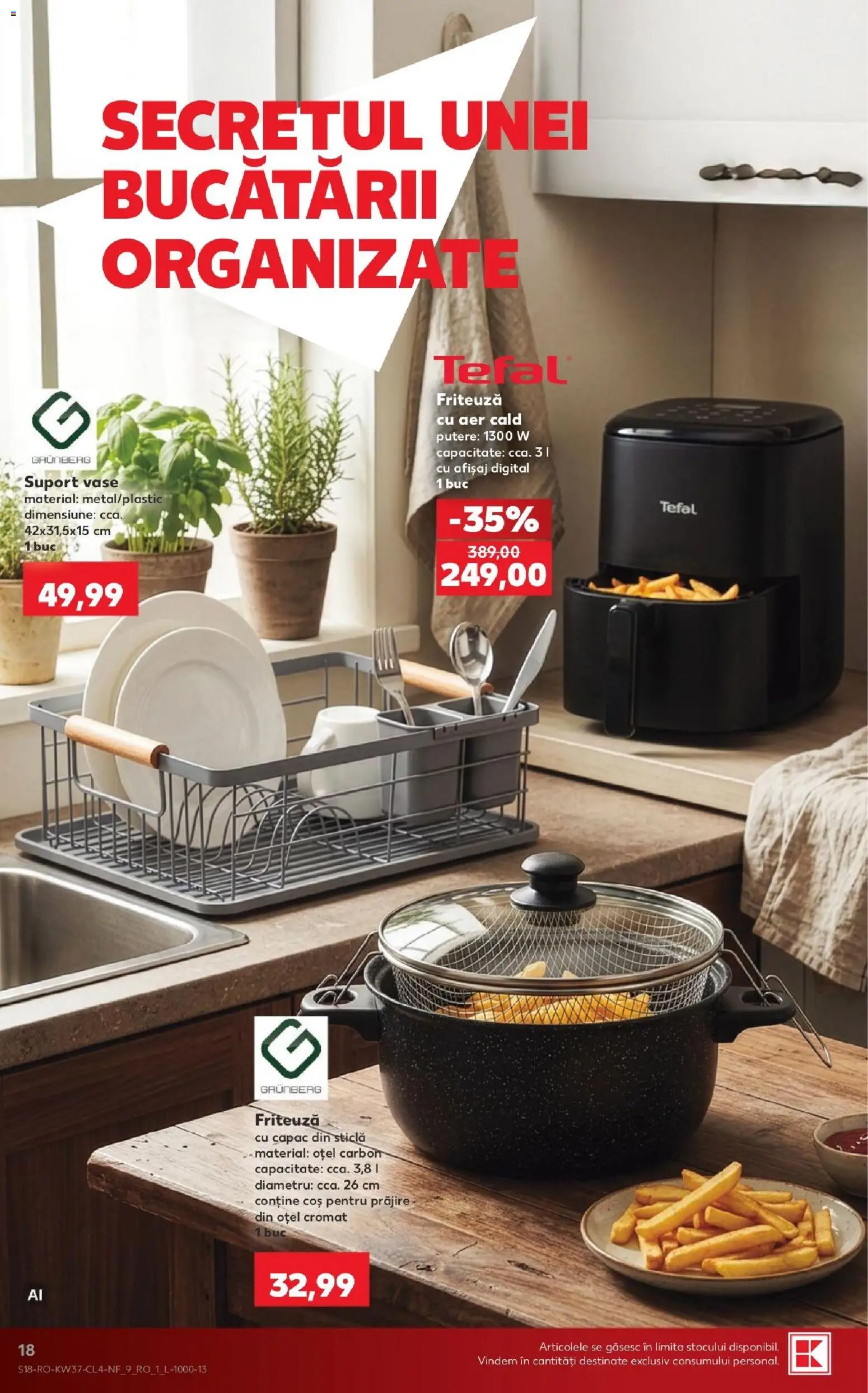 Catalog Kaufland 9 - 14 Septembrie 2026 | Pagina 18 | Produse: Friteuza cu aer cald, Friteuză, Coș, Suport