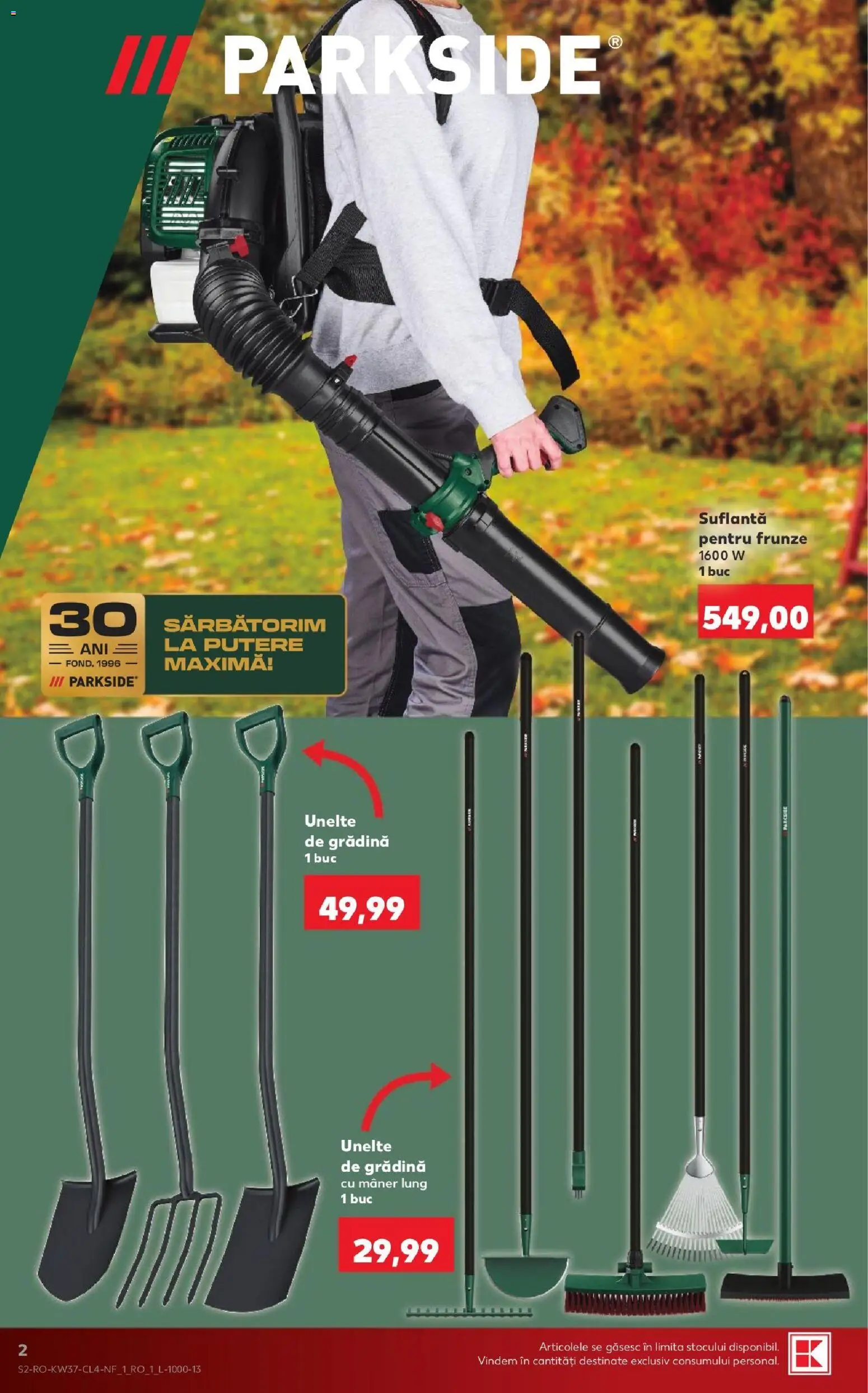 Catalog Kaufland 9 - 14 Septembrie 2026 | Pagina 2 | Produse: Gradina, Suflantă, Parkside, Mâner