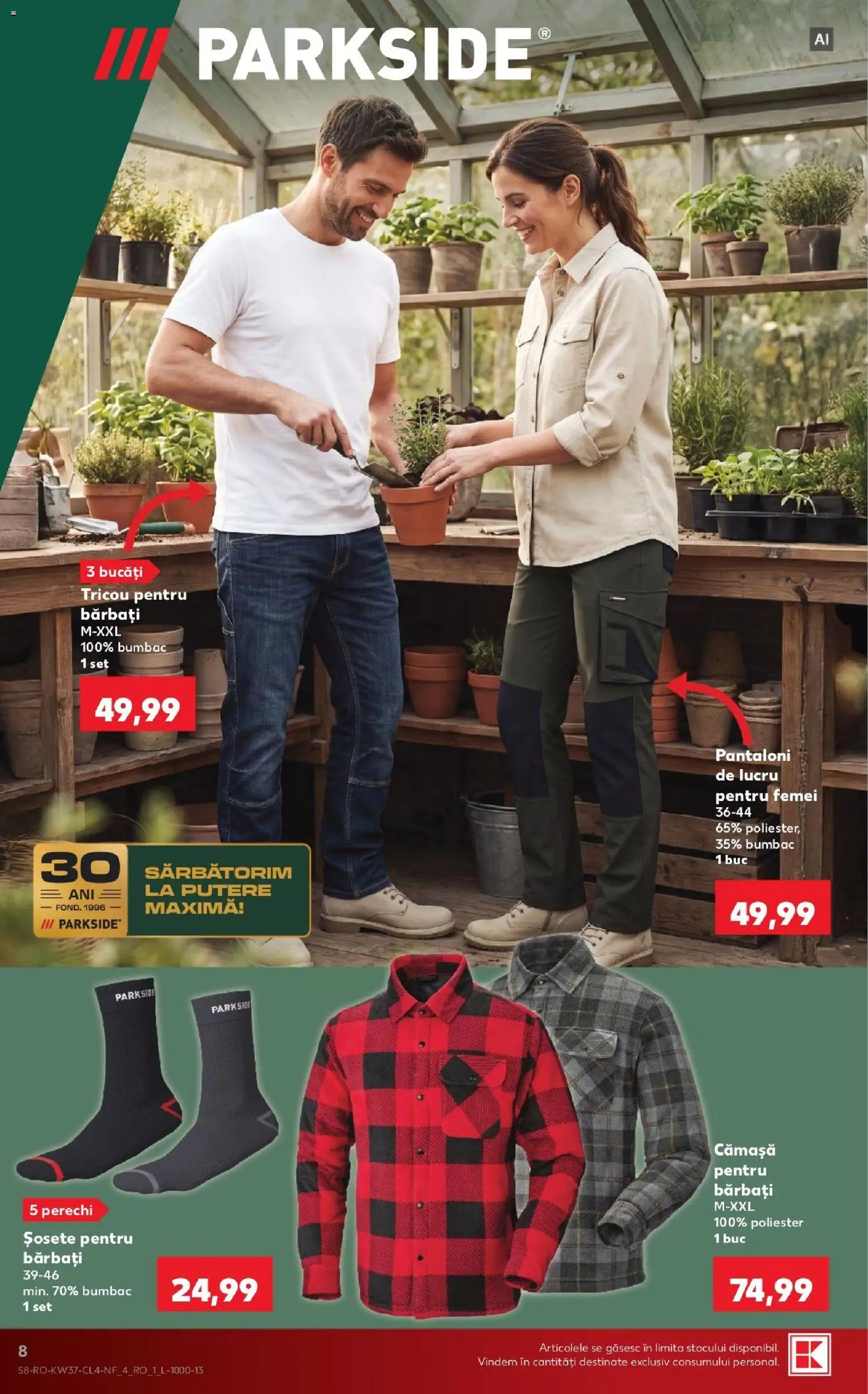 Catalog Kaufland 9 - 14 Septembrie 2026 | Pagina 8 | Produse: Parkside, Tricou pentru barbati, Pantaloni, Șosete