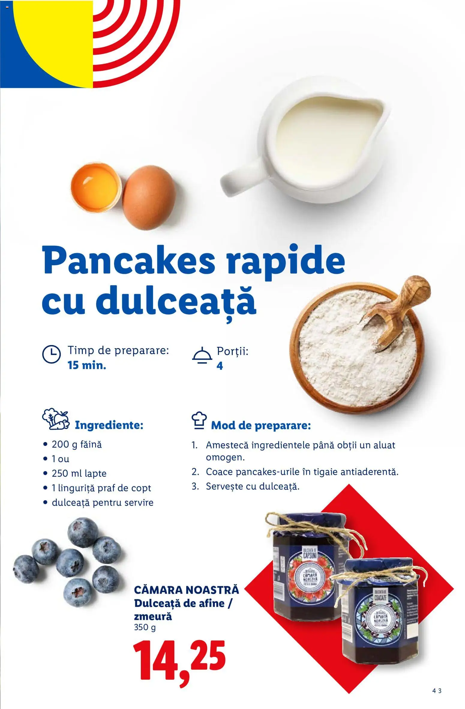 Catalog LIDL 7 2026 - 6 Septembrie 2028 | Pagina 43 | Produse: Zmeură, Dulceata de afine, Lapte, Făină