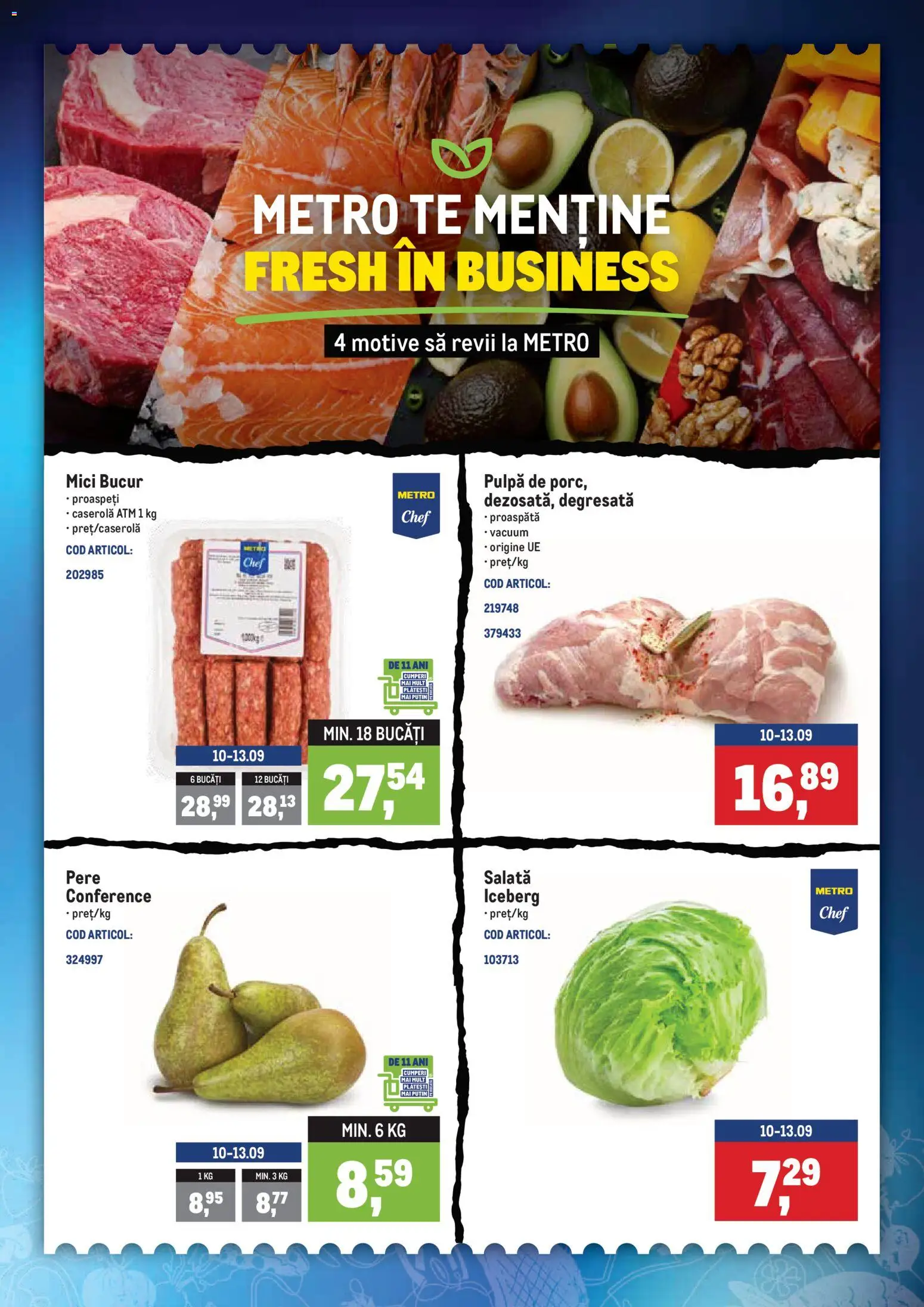 Catalog METRO 7 - 13 Septembrie 2026 | Pagina 2 | Produse: Caserola, Mici, Salată, Pere