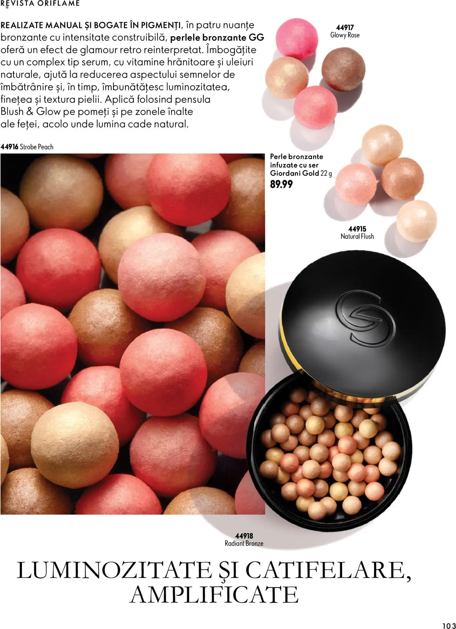 Catalog Oriflame 30 Septembrie - 9 Noiembrie 2026 | Pagina 103 | Produse: Lumină, Perle, Blush, Tip