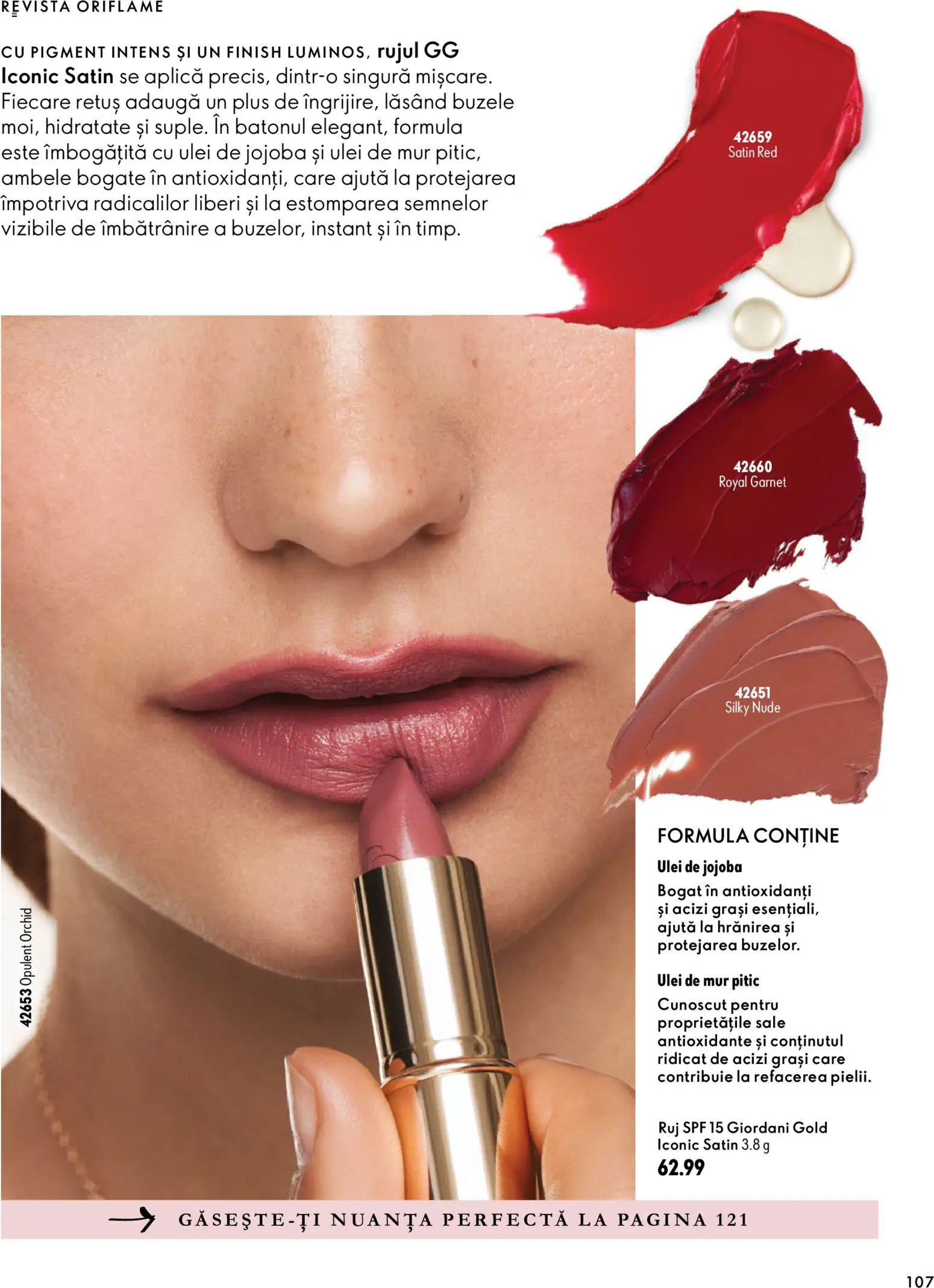 Catalog Oriflame 30 Septembrie - 9 Noiembrie 2026 | Pagina 107 | Produse: Aplică, Ruj, Ulei, Plus