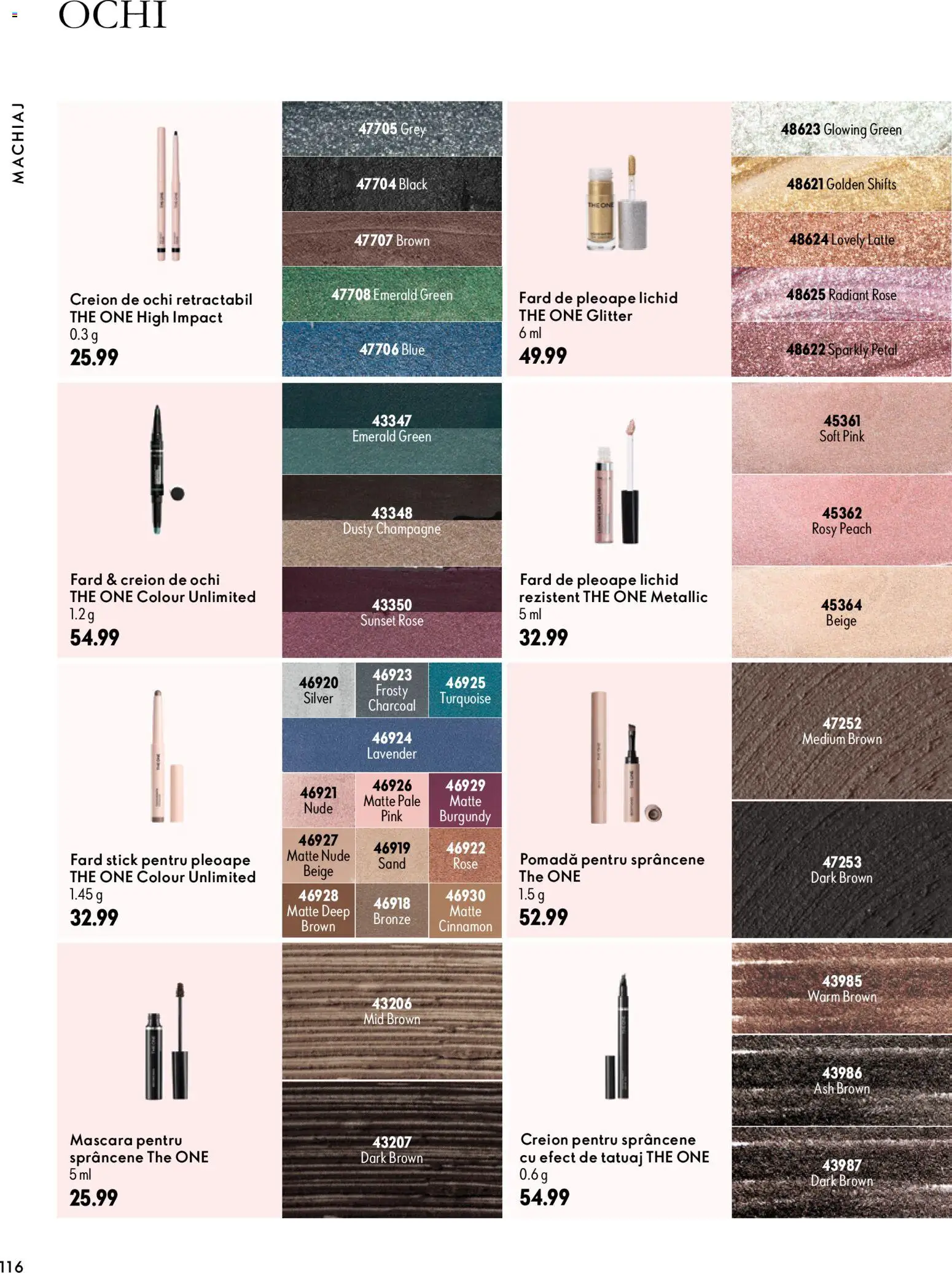 Catalog Oriflame 30 Septembrie - 9 Noiembrie 2026 | Pagina 116 | Produse: Ochi, Grey, Fard de pleoape, Creion de ochi