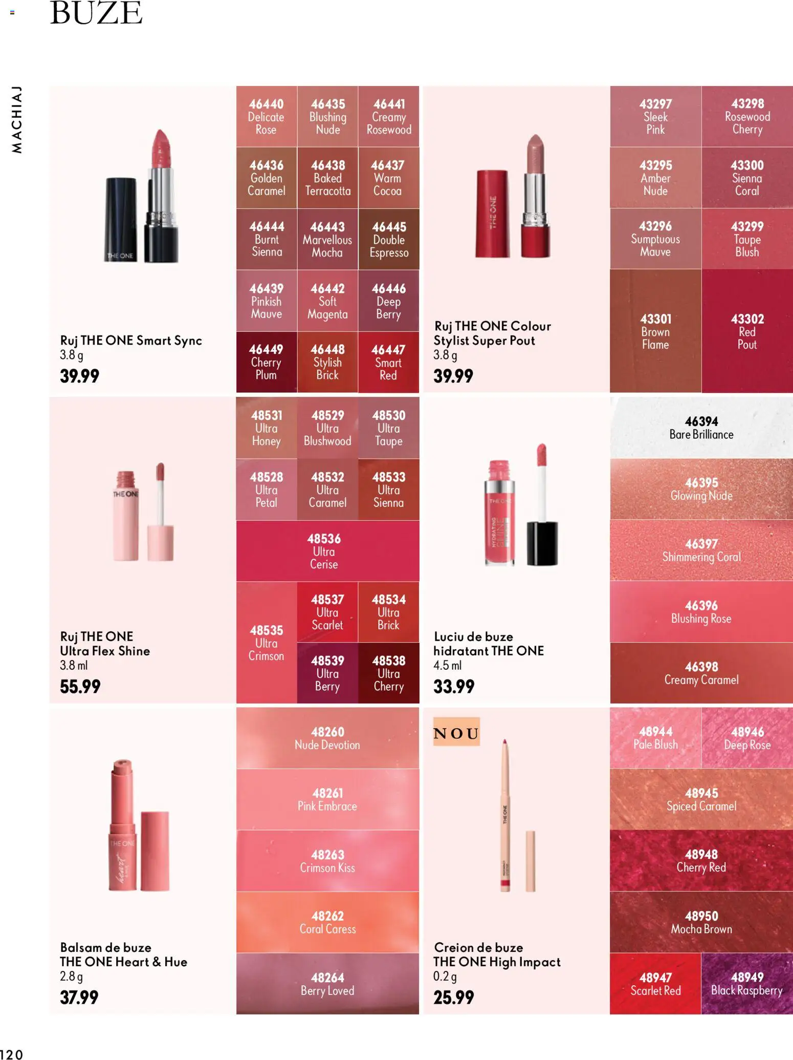 Catalog Oriflame 30 Septembrie - 9 Noiembrie 2026 | Pagina 120 | Produse: Machiaj, Blush, Luciu de buze, Balsam de buze