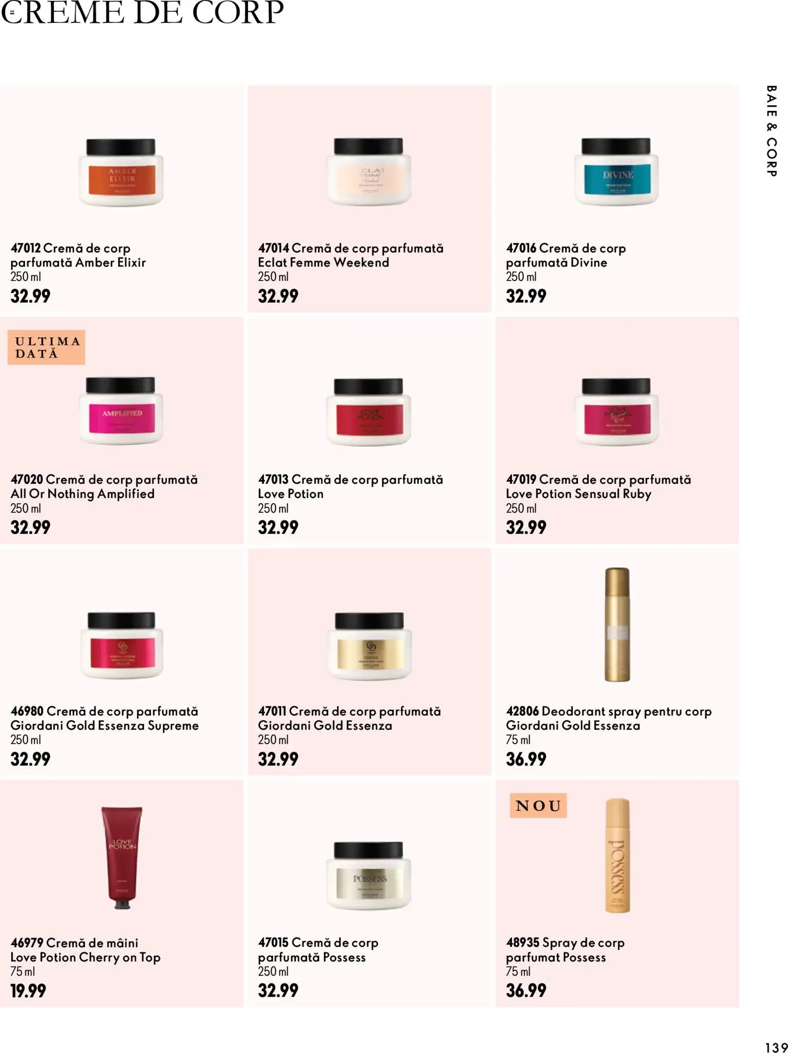 Catalog Oriflame 30 Septembrie - 9 Noiembrie 2026 | Pagina 139 | Produse: Top, Cremă, Cremă de corp, Deodorant
