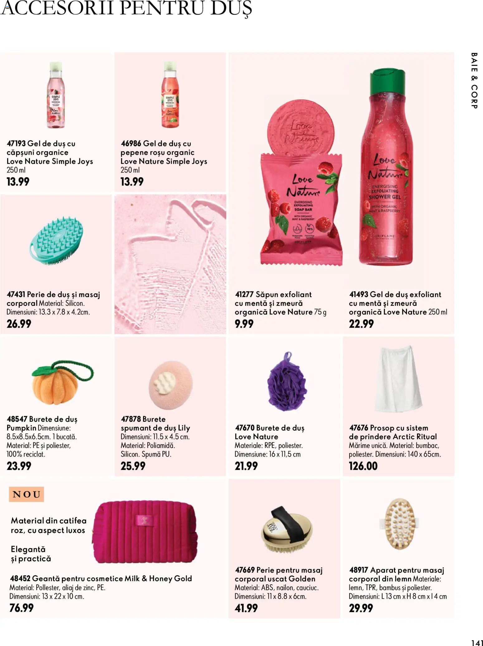 Catalog Oriflame 30 Septembrie - 9 Noiembrie 2026 | Pagina 141 | Produse: Zmeură, Geantă, Duș, Perie
