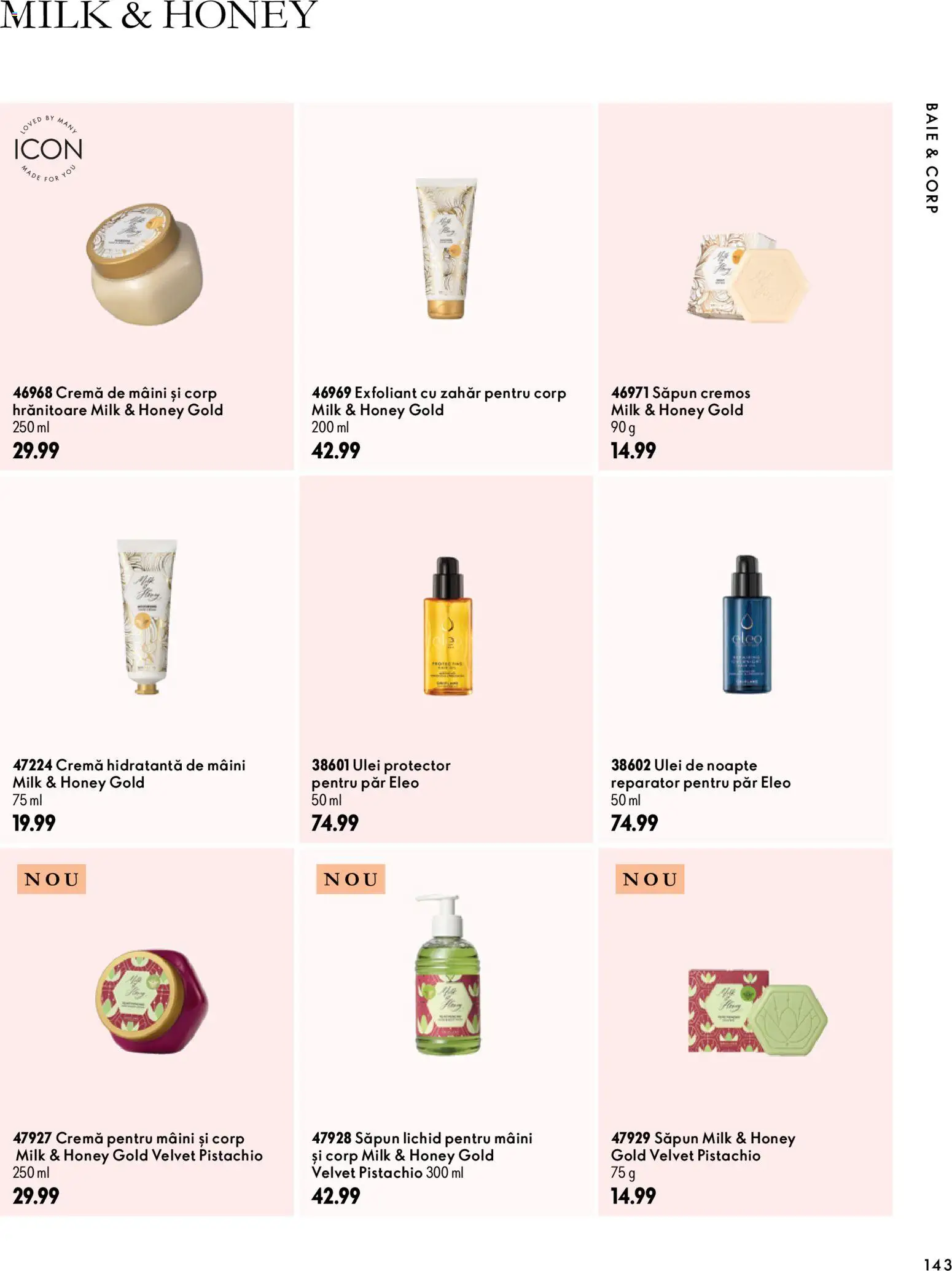 Catalog Oriflame 30 Septembrie - 9 Noiembrie 2026 | Pagina 143 | Produse: Cremă hidratantă, Cremă, Cremă de mâini, Săpun