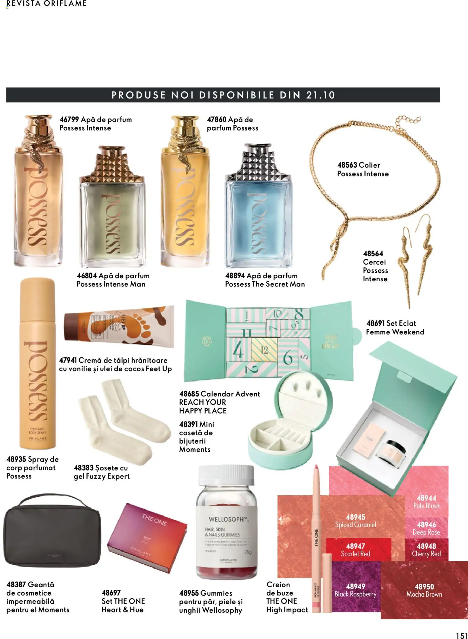 Catalog Oriflame 30 Septembrie - 9 Noiembrie 2026 | Pagina 151 | Produse: Apă de parfum, Colier, Parfum, Blush