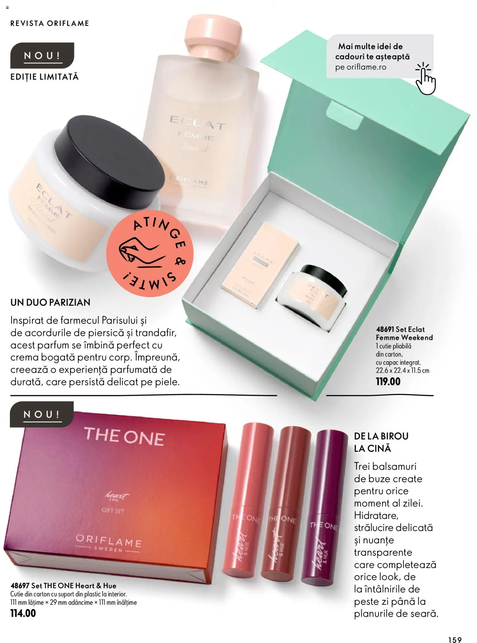 Catalog Oriflame 30 Septembrie - 9 Noiembrie 2026 | Pagina 159 | Produse: Piersică, Birou, Cremă, Pește