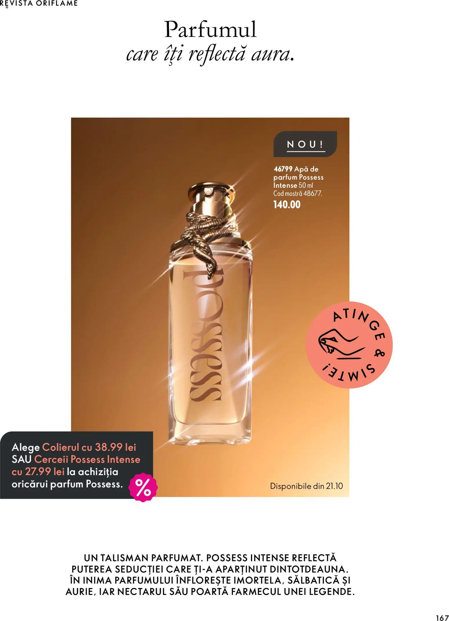 Catalog Oriflame 30 Septembrie - 9 Noiembrie 2026 | Pagina 167 | Produse: Apă de parfum, Parfum, Intense, Apă