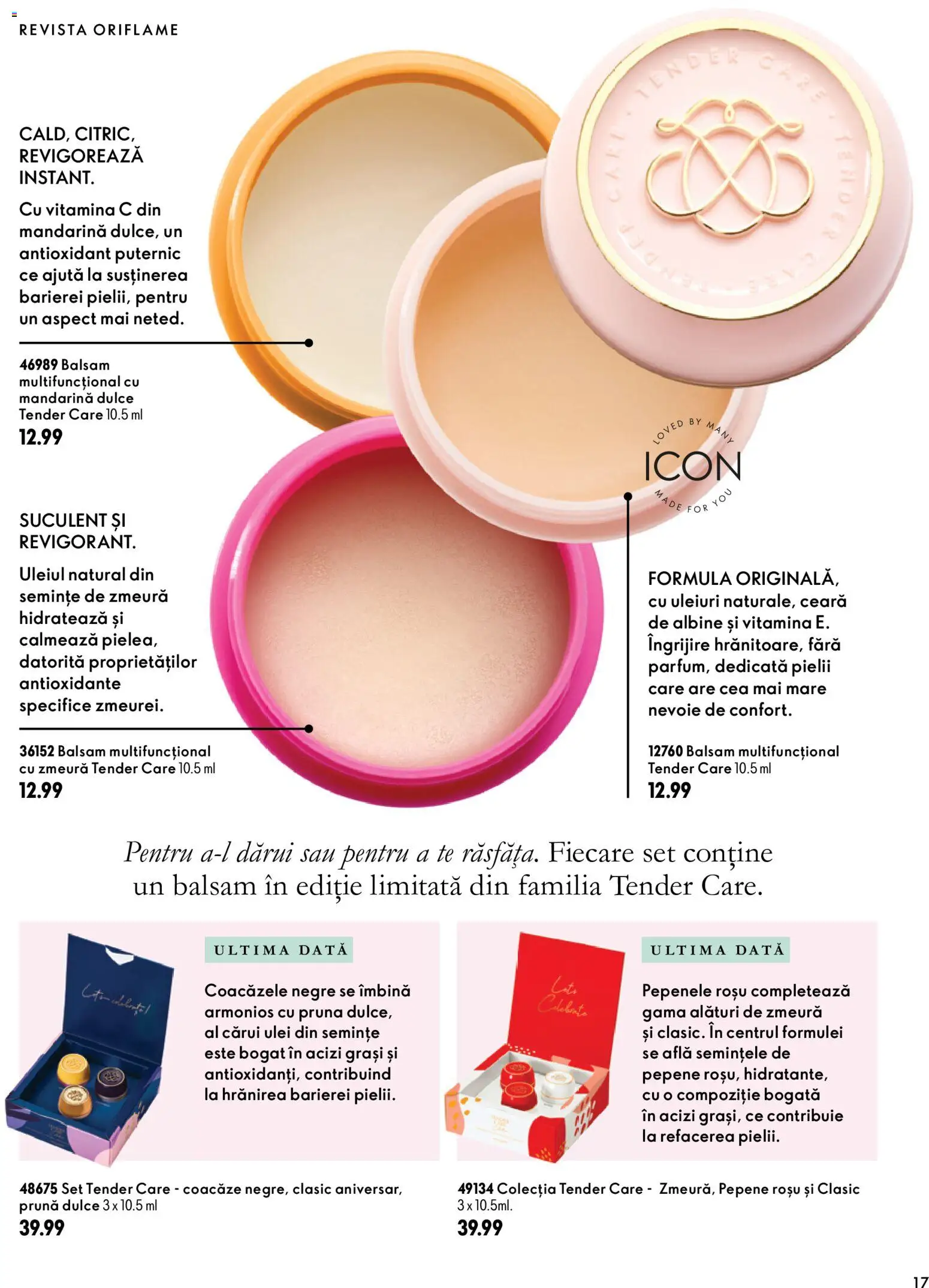 Catalog Oriflame 30 Septembrie - 9 Noiembrie 2026 | Pagina 17 | Produse: Zmeură, Semințe, Balsam, Ulei