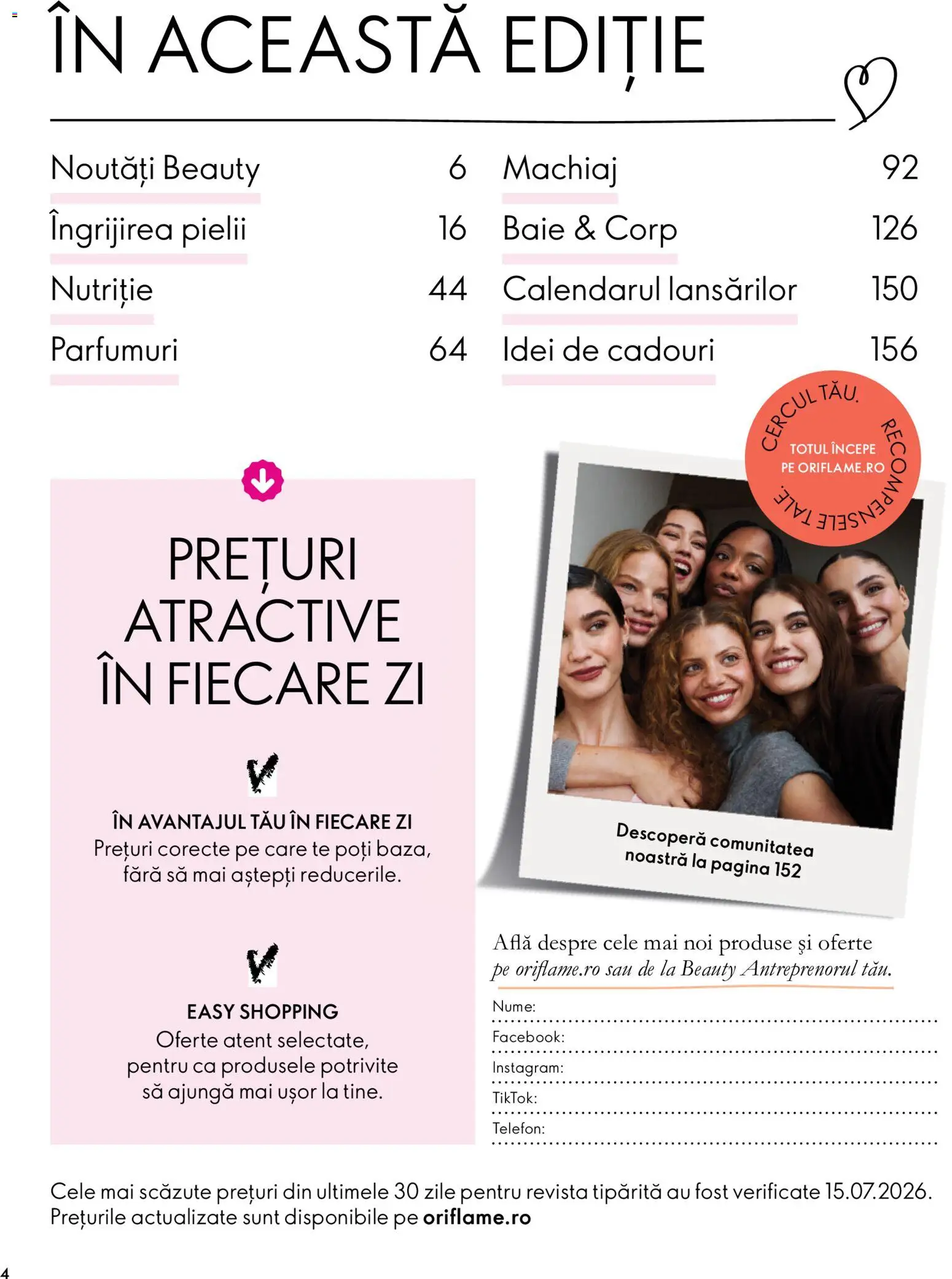 Catalog Oriflame 30 Septembrie - 9 Noiembrie 2026 | Pagina 4 | Produse: Telefon, Machiaj