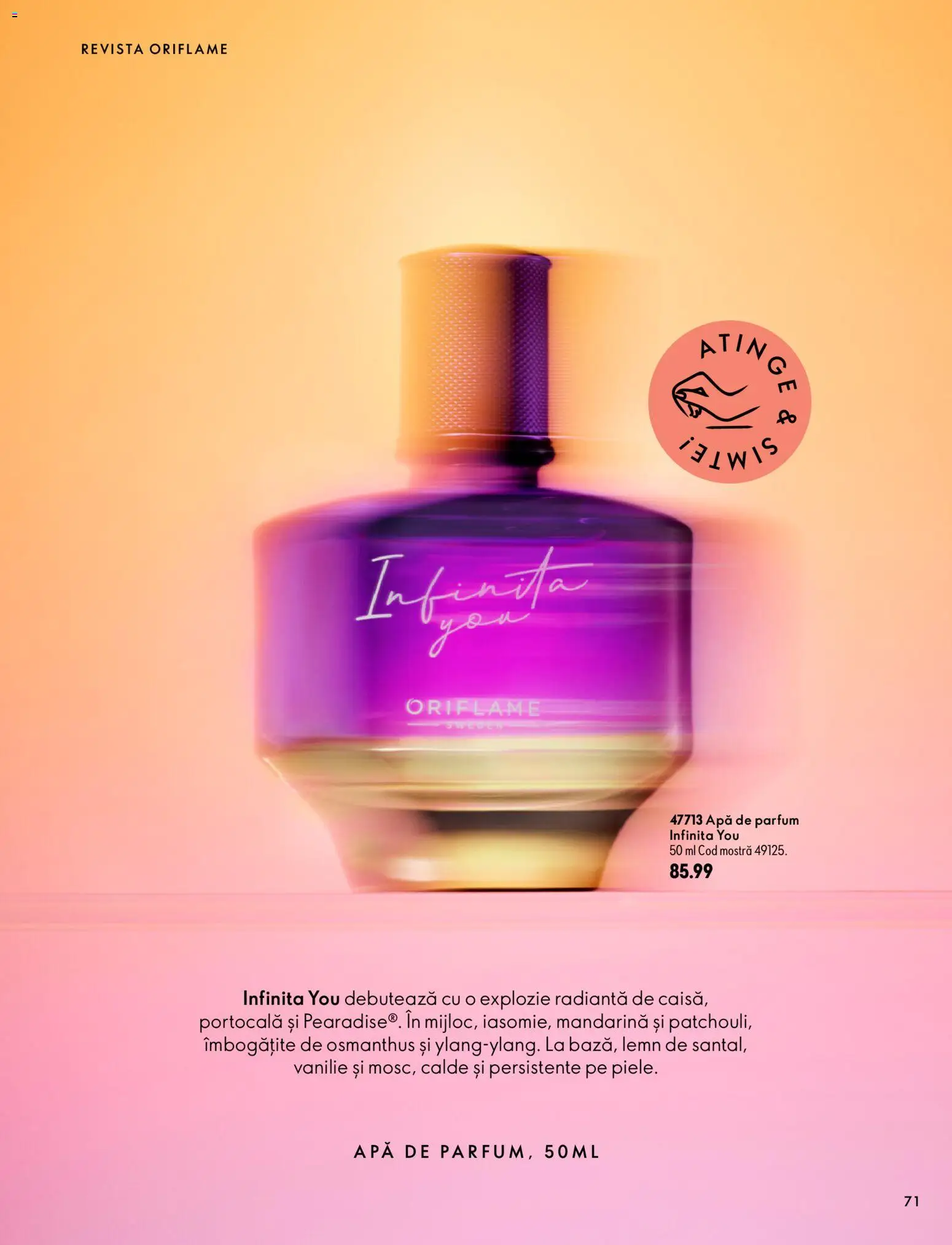 Catalog Oriflame 30 Septembrie - 9 Noiembrie 2026 | Pagina 71 | Produse: Apă de parfum, Parfum, Apă