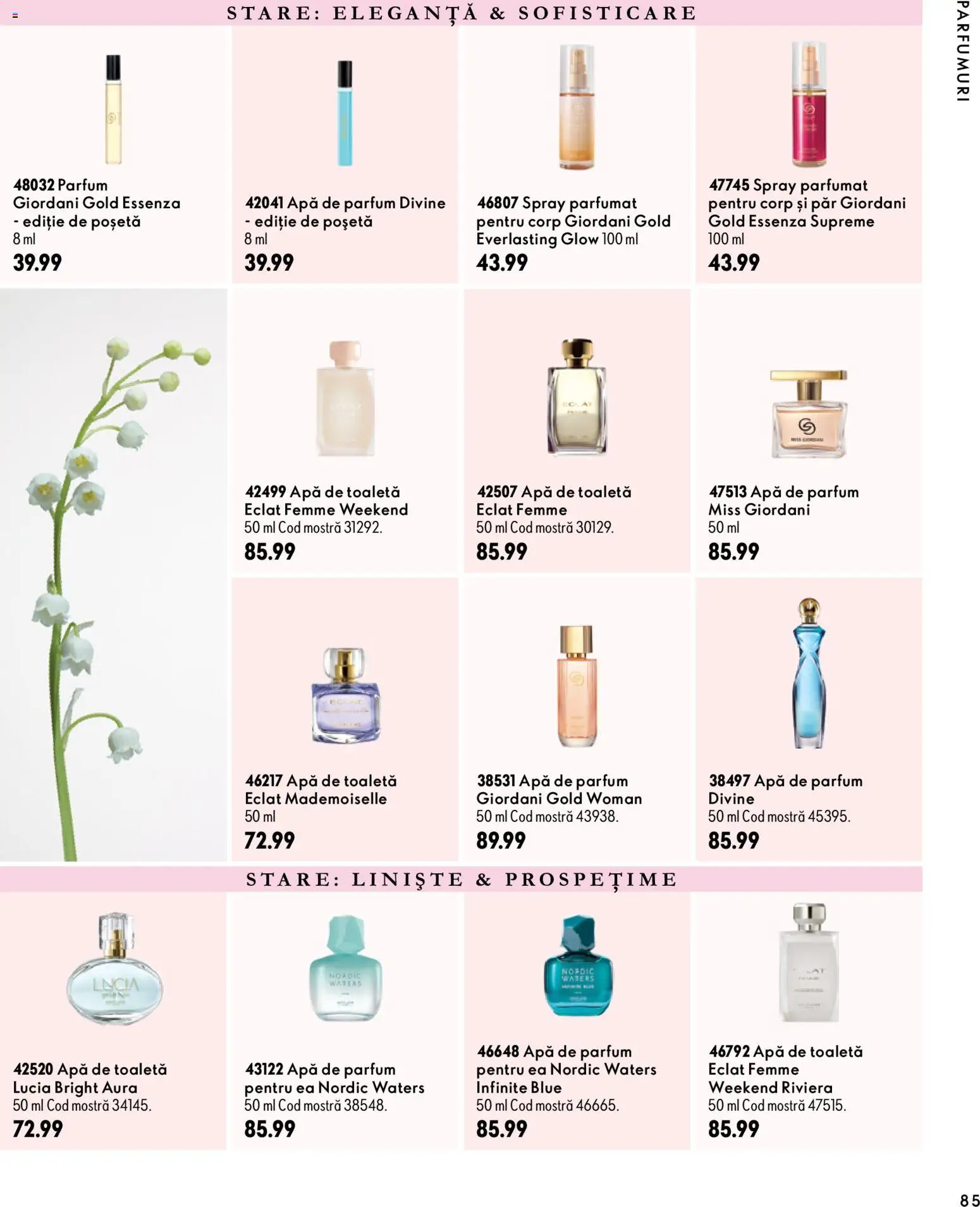 Catalog Oriflame 30 Septembrie - 9 Noiembrie 2026 | Pagina 85 | Produse: Apă de parfum, Parfum, Apă de toaletă, Apă