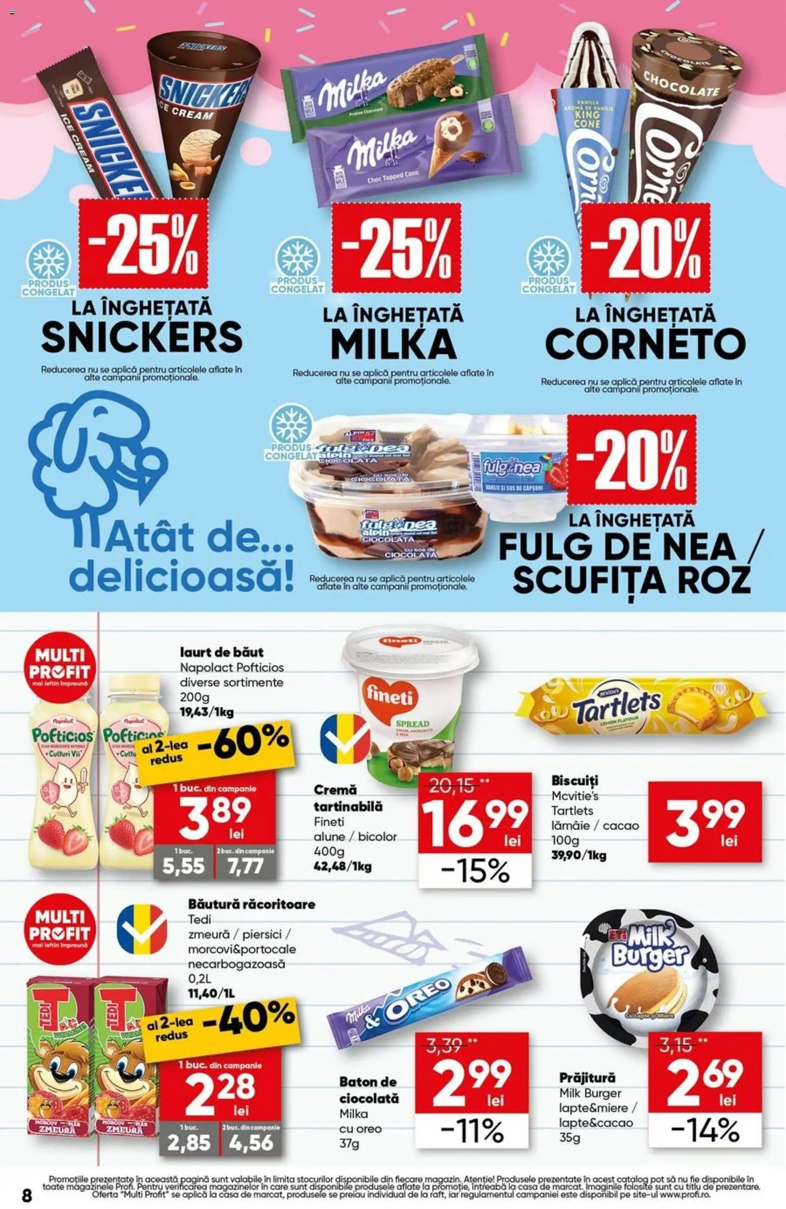 Catalog Profi 3 - 8 Septembrie 2026 | Pagina 8 | Produse: Baton de ciocolata, Cremă, Burger, Sos