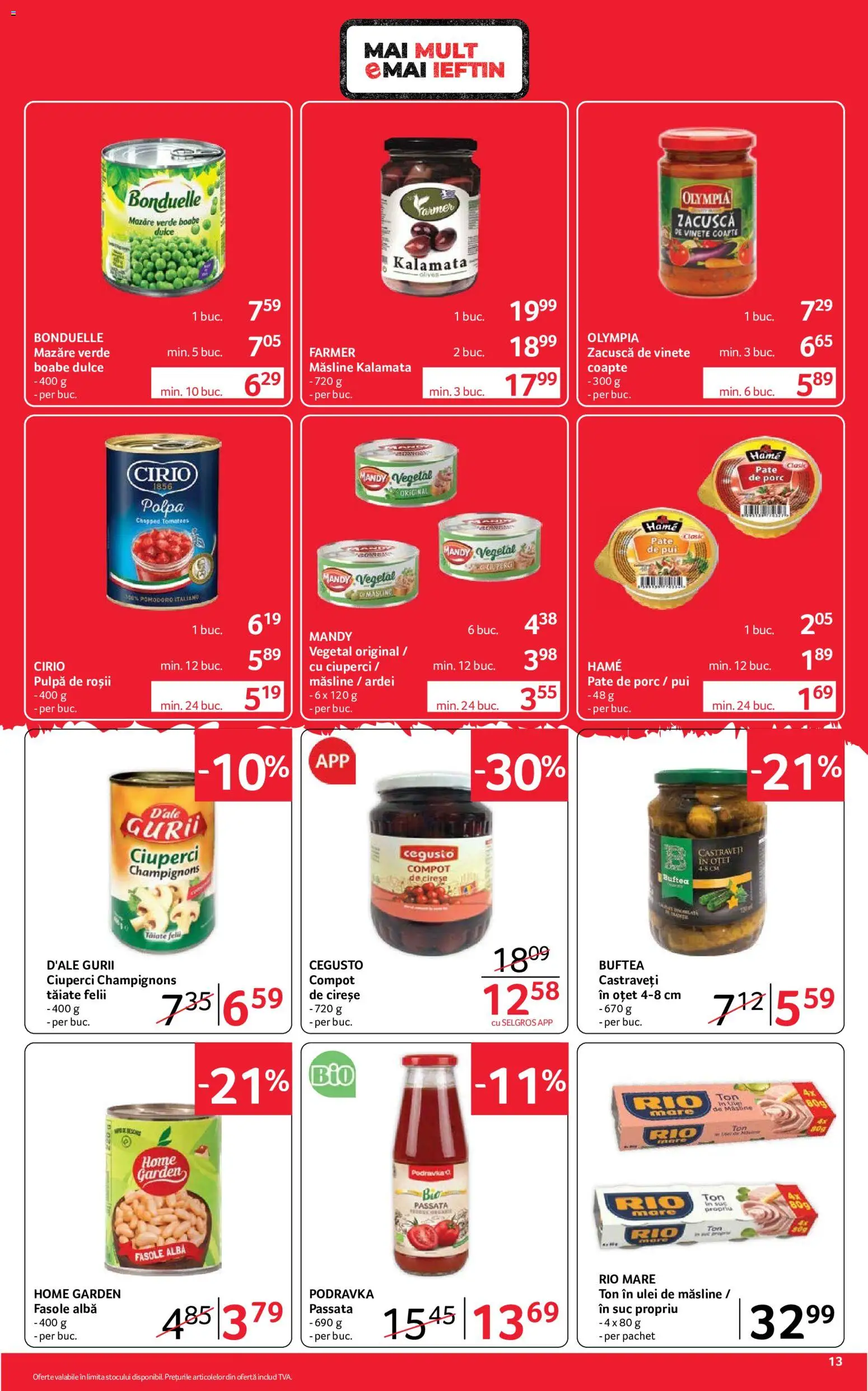 Catalog Selgros 4 - 16 Septembrie 2026 | Pagina 13 | Produse: Mazăre, Alba, Ulei, Cirio