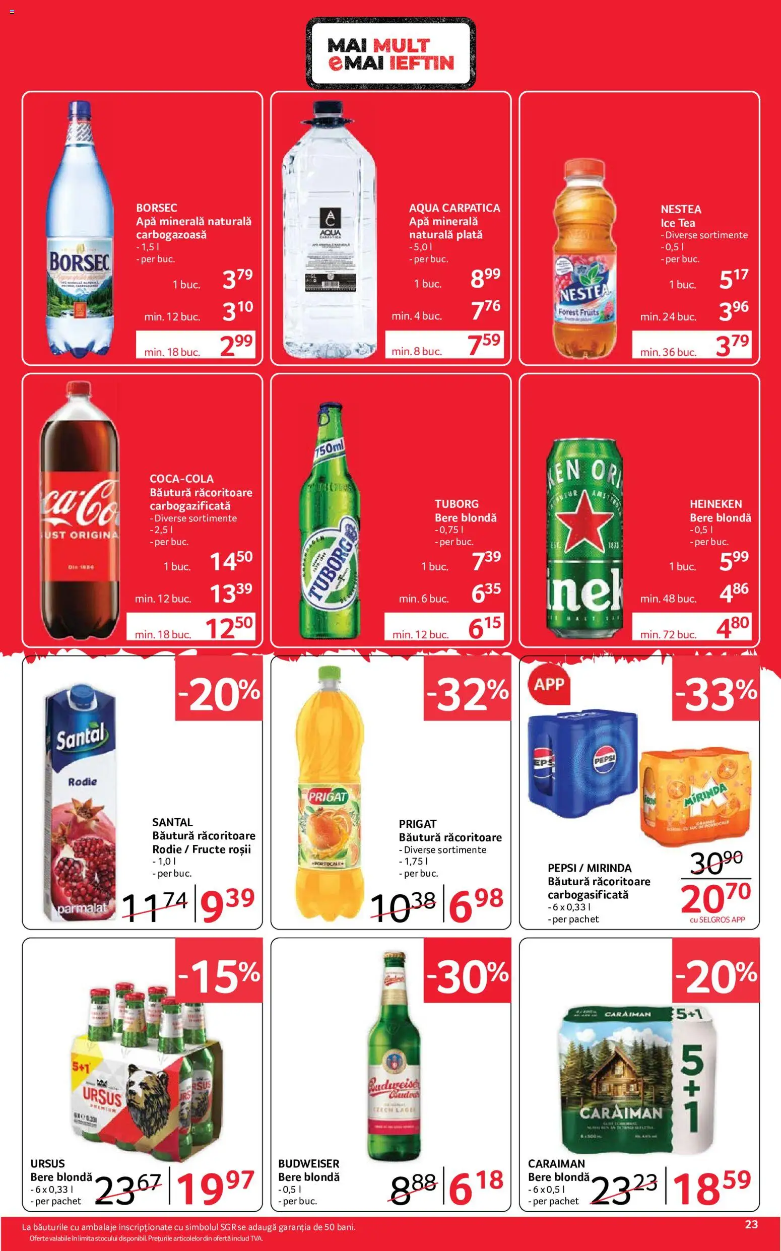 Catalog Selgros 4 - 16 Septembrie 2026 | Pagina 23 | Produse: Ursus, Pepsi, Aqua Carpatica, Aqua
